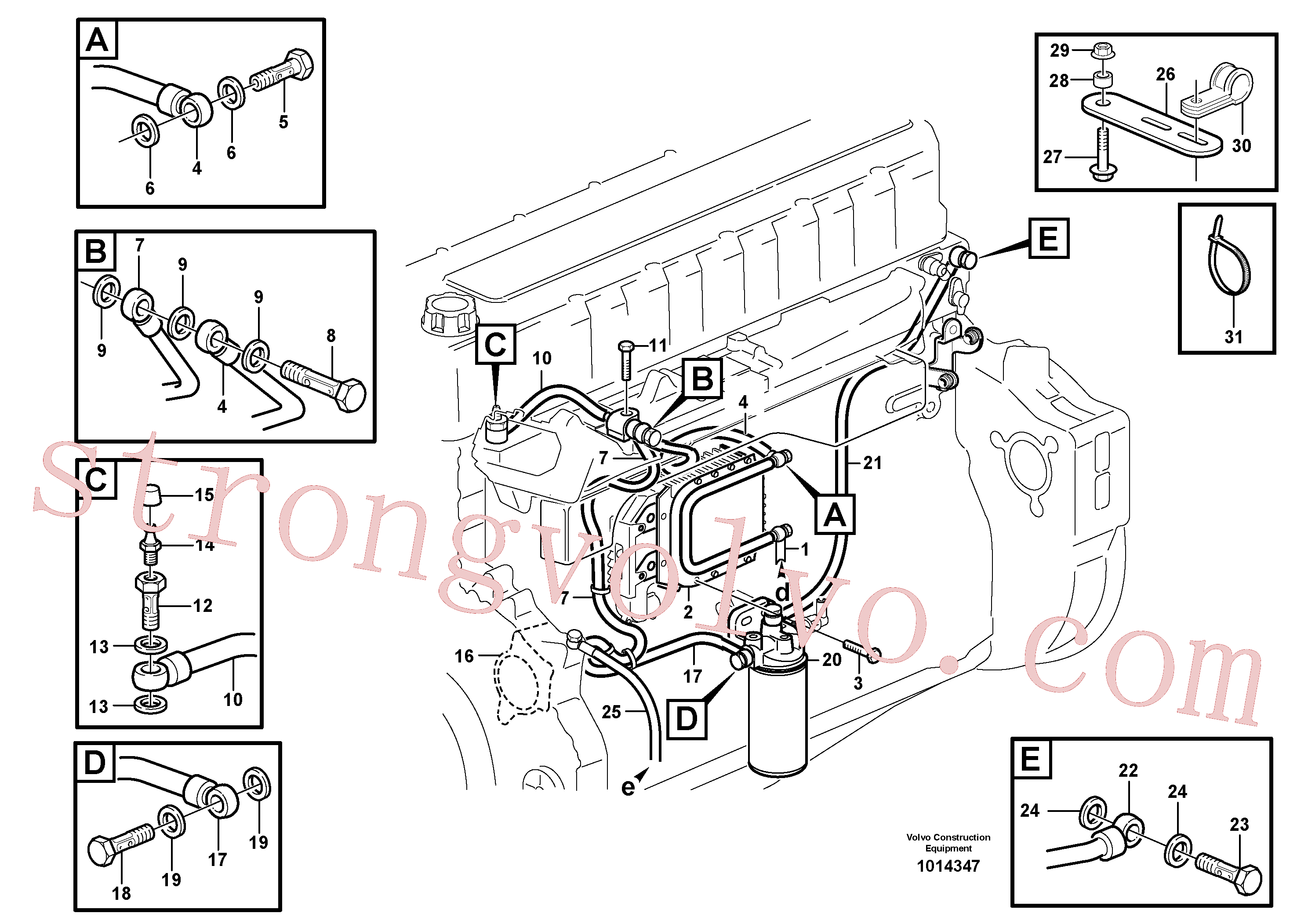 VOE13965534 Volvo Tubos de combustível, bomba de combustível(1014347 Montagem)