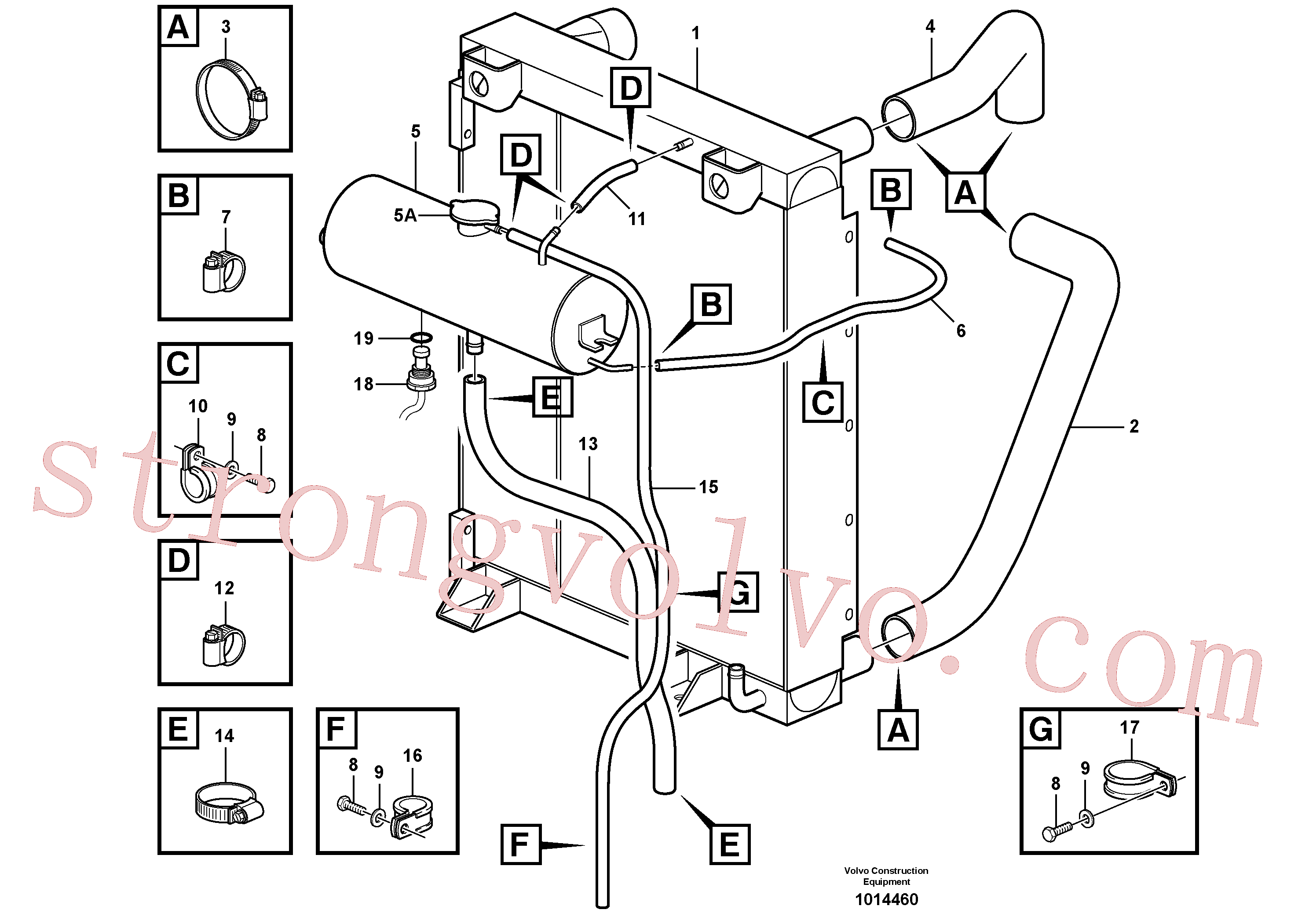 VOE14248577 Volvo Sistema de arrefecimento(1014460 Montagem)
