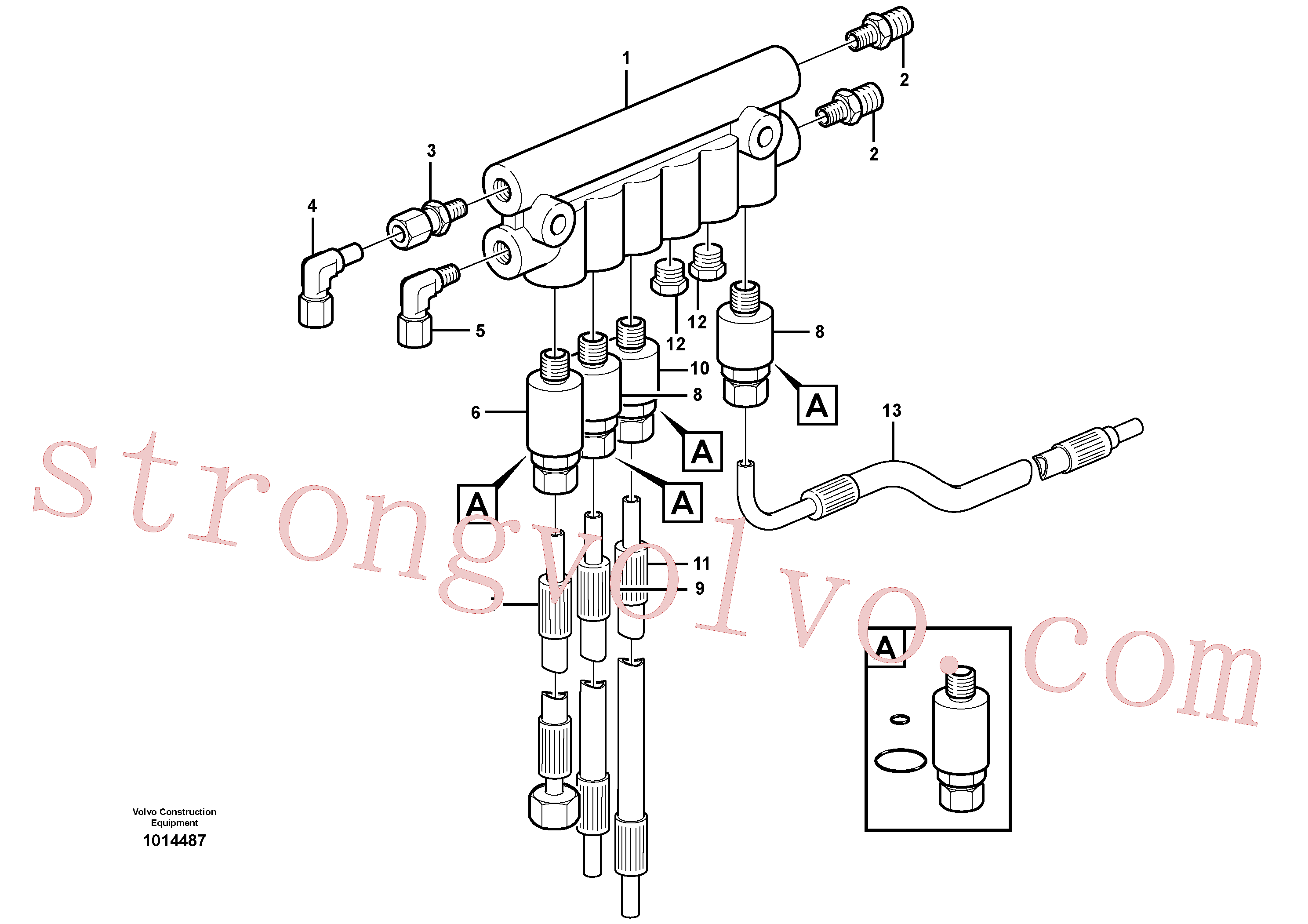 VOE11713084 Volvo Bloco de distribuição, B3.(1014487 Montagem)