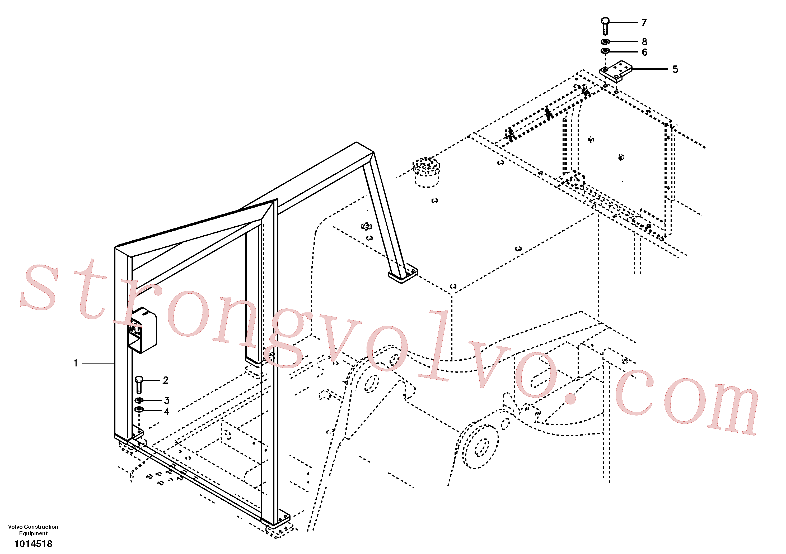 SA9011-21212 Volvo Protecção superior, silvicultura(1014518 Montagem)