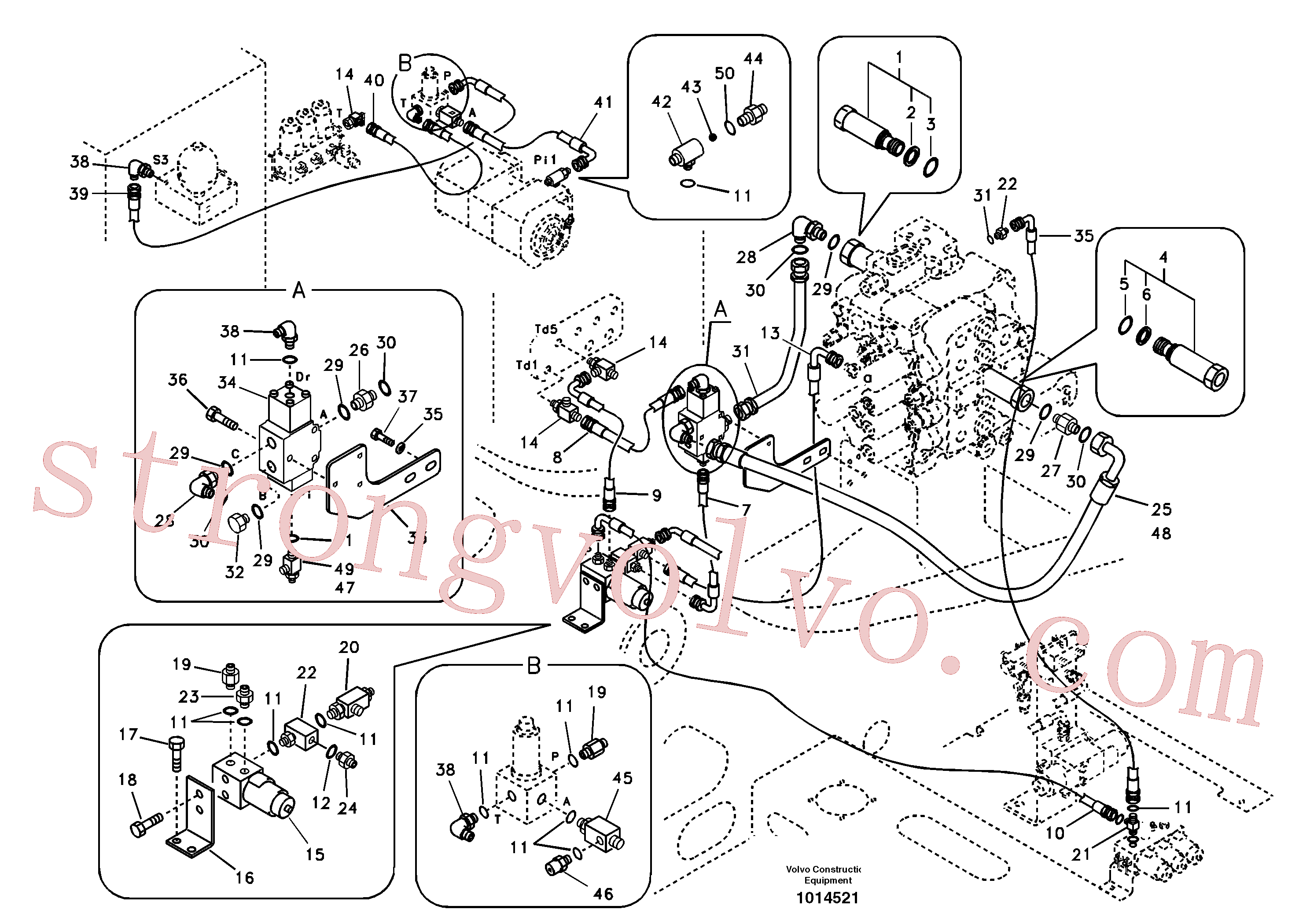 SA7270-11210 Volvo Sistema servomotor, válvula de comando para válvula de comando à distância(1014521 Montagem)