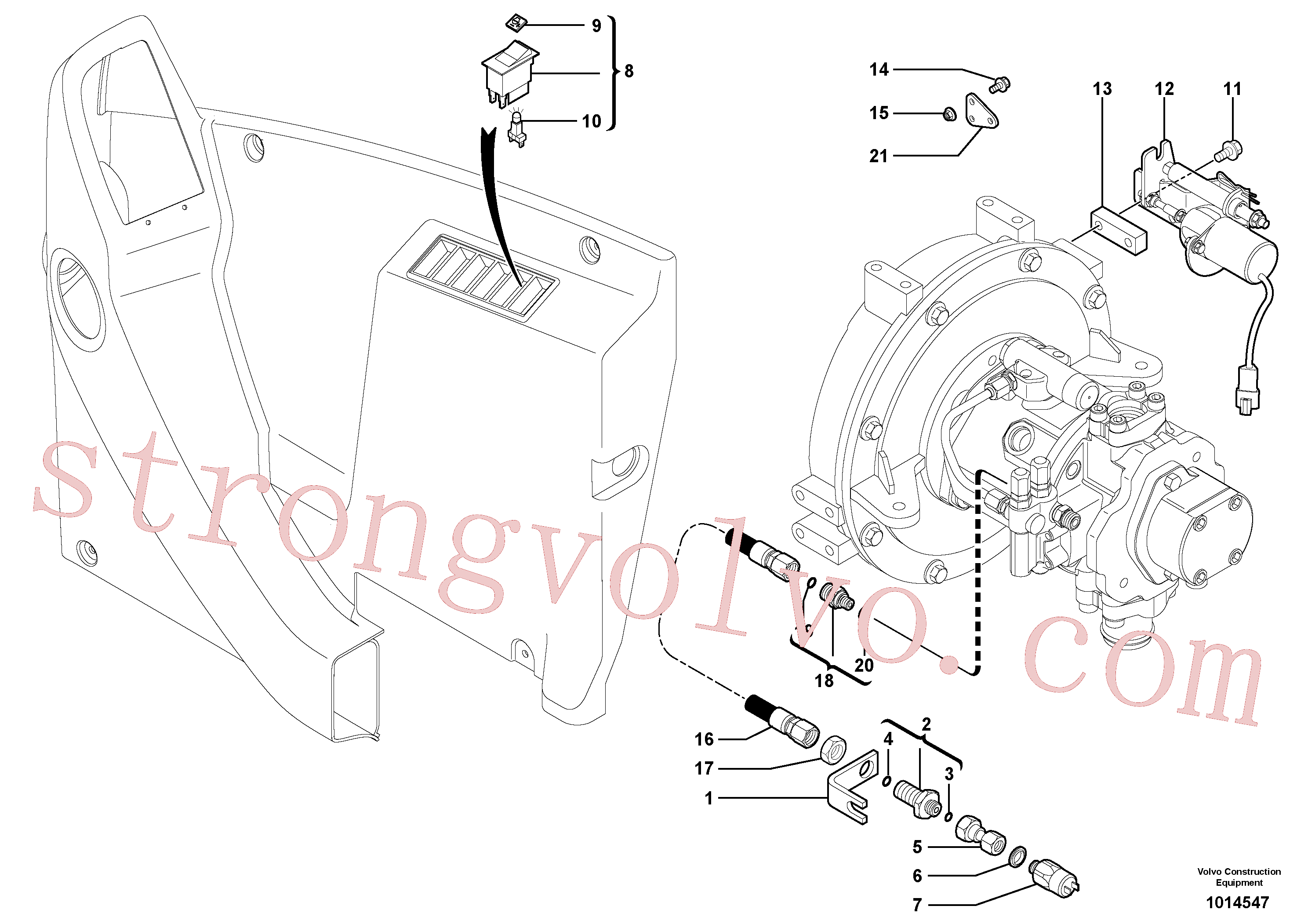 Volvo Acessórios para escavadeira VOE11803532 Suporte Acessórios