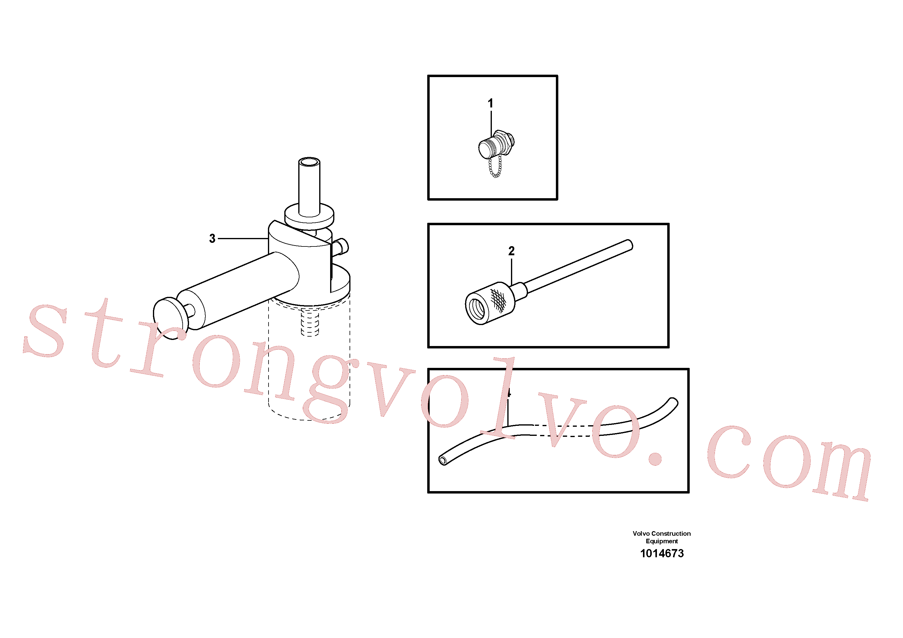 VOE11411003 Volvo Ferramentas, teste de óleo(1014673 Montagem)