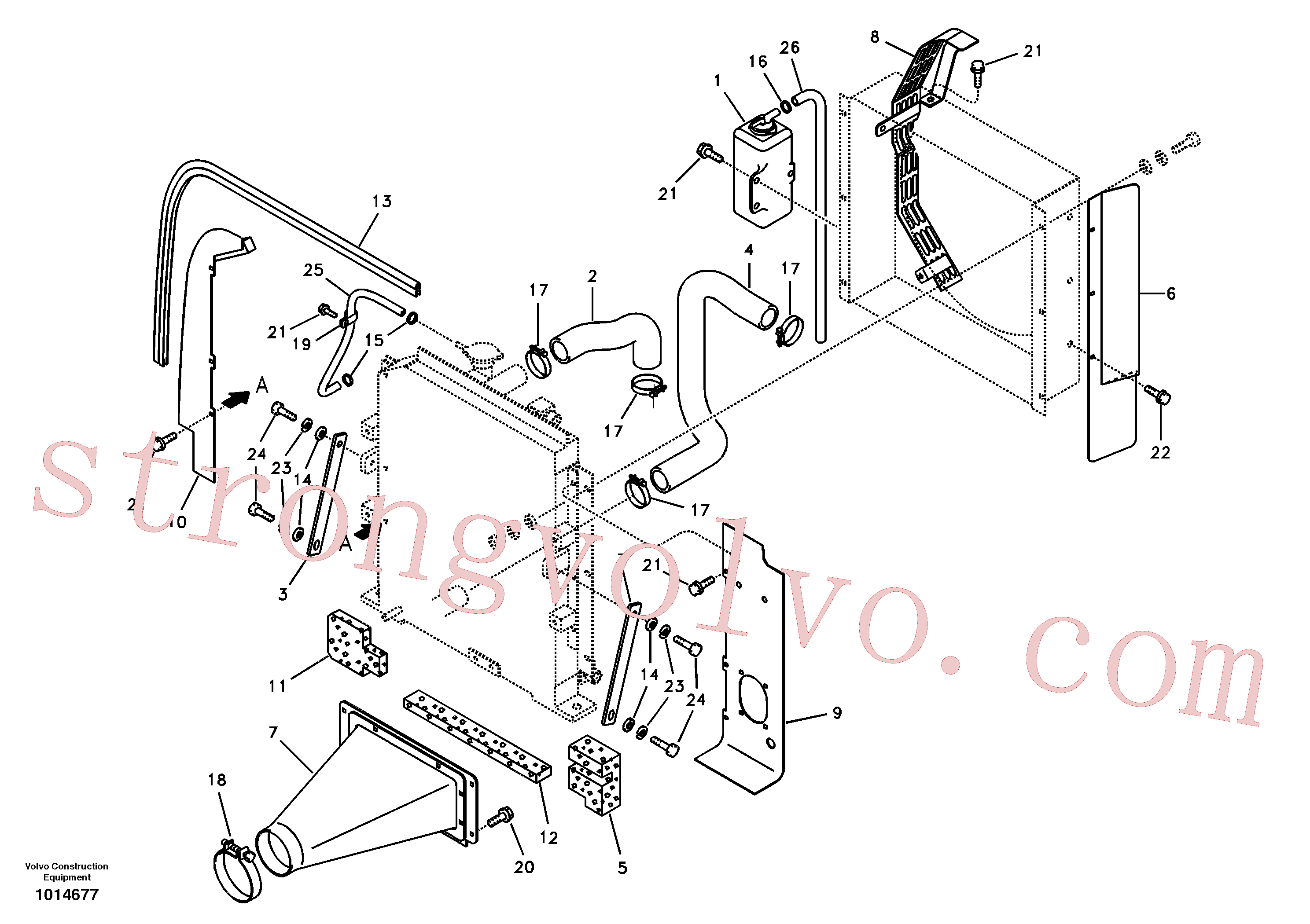 VOE14614283 Volvo Sistema de arrefecimento(1014677 Montagem)