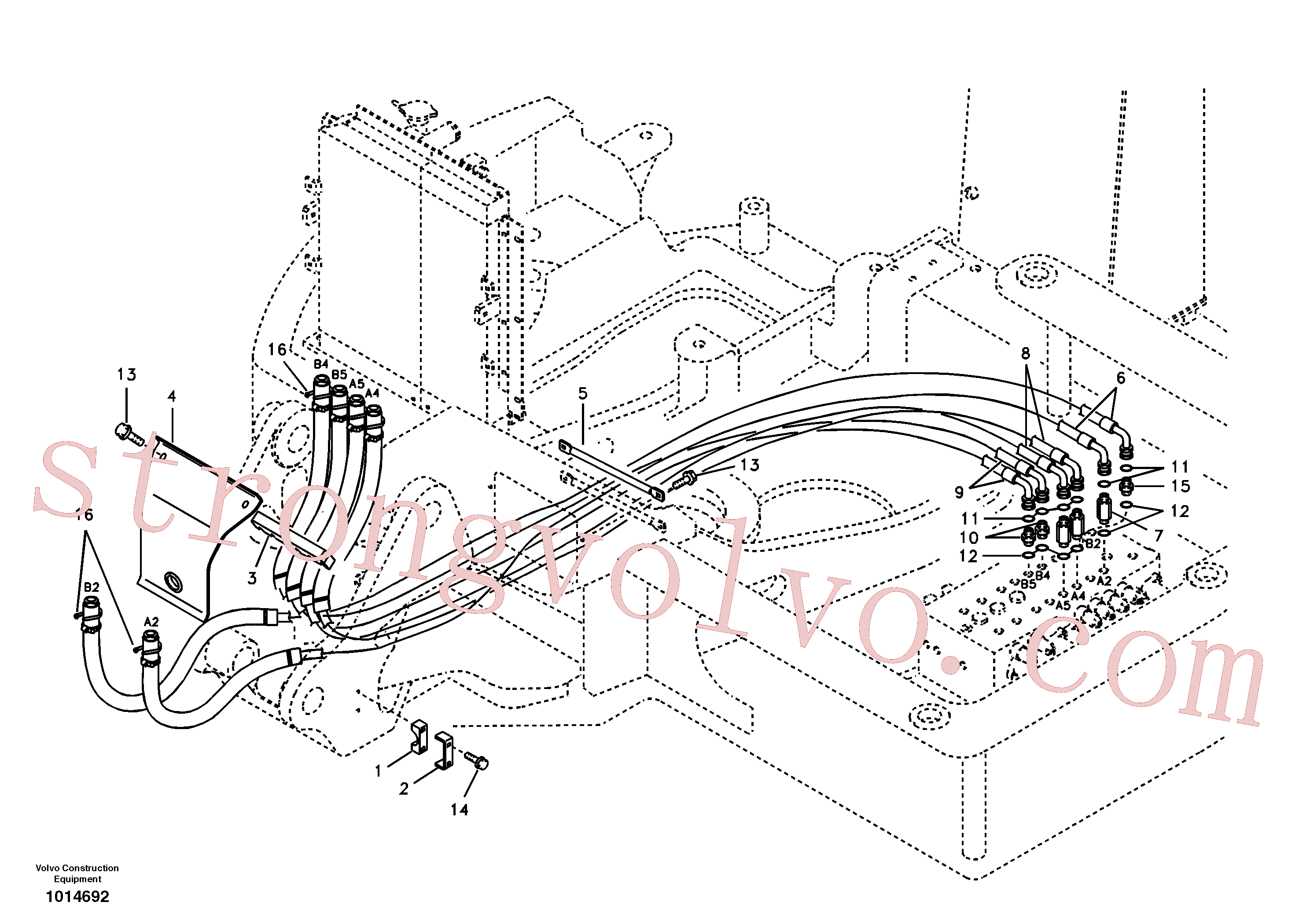 China Made VOE14880487 Niple Volvo Acessórios para escavadeira