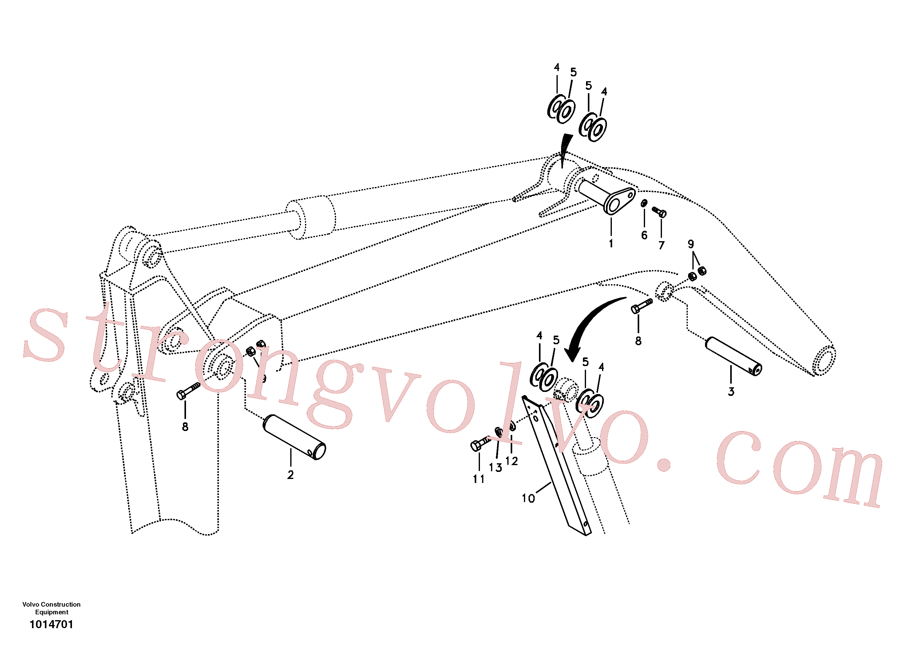 SA1173-30091 Volvo Tirantes para a lança(1014701 Montagem)