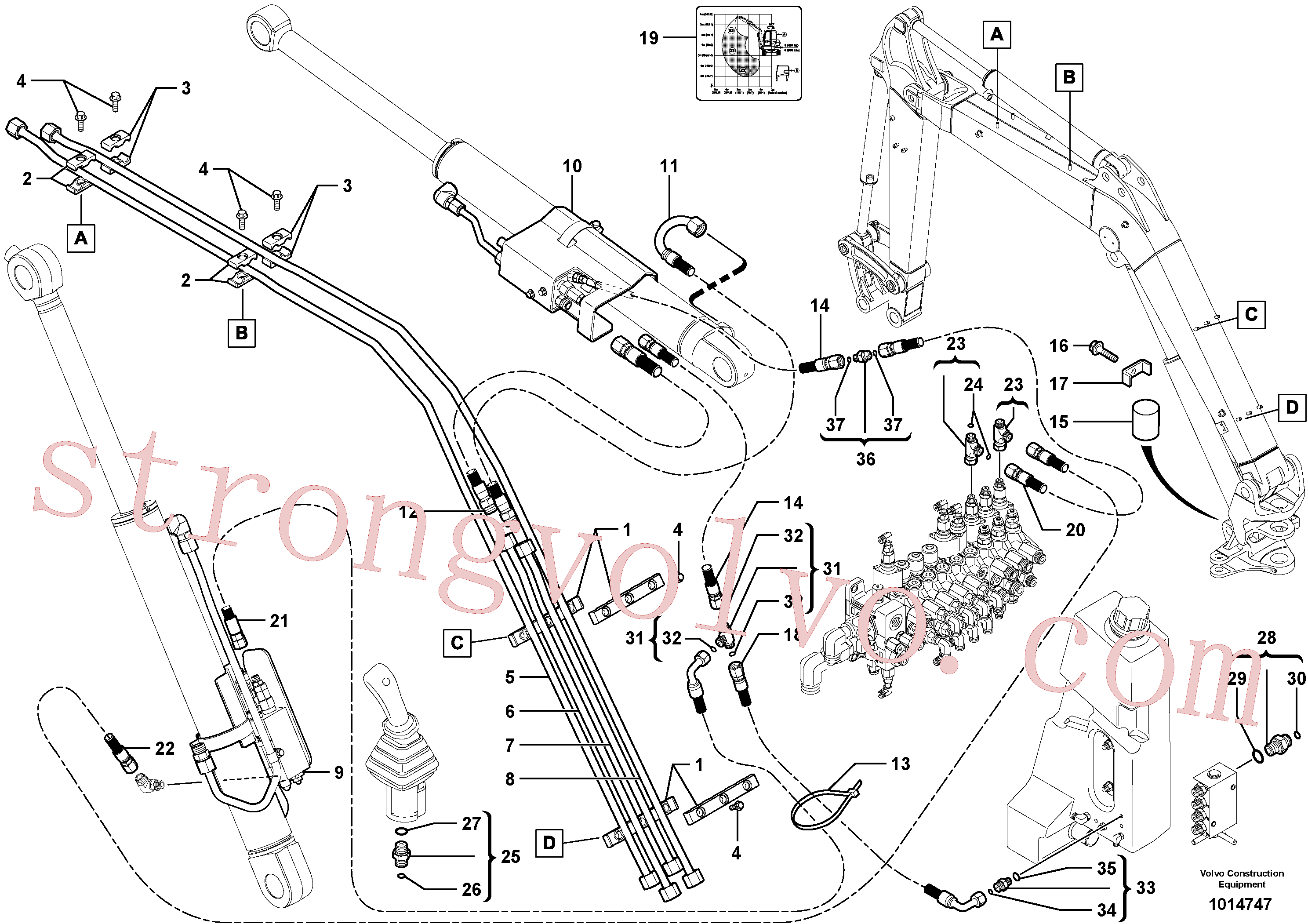 Atacado VOE11803434 Mangueira completa Volvo escavadeira