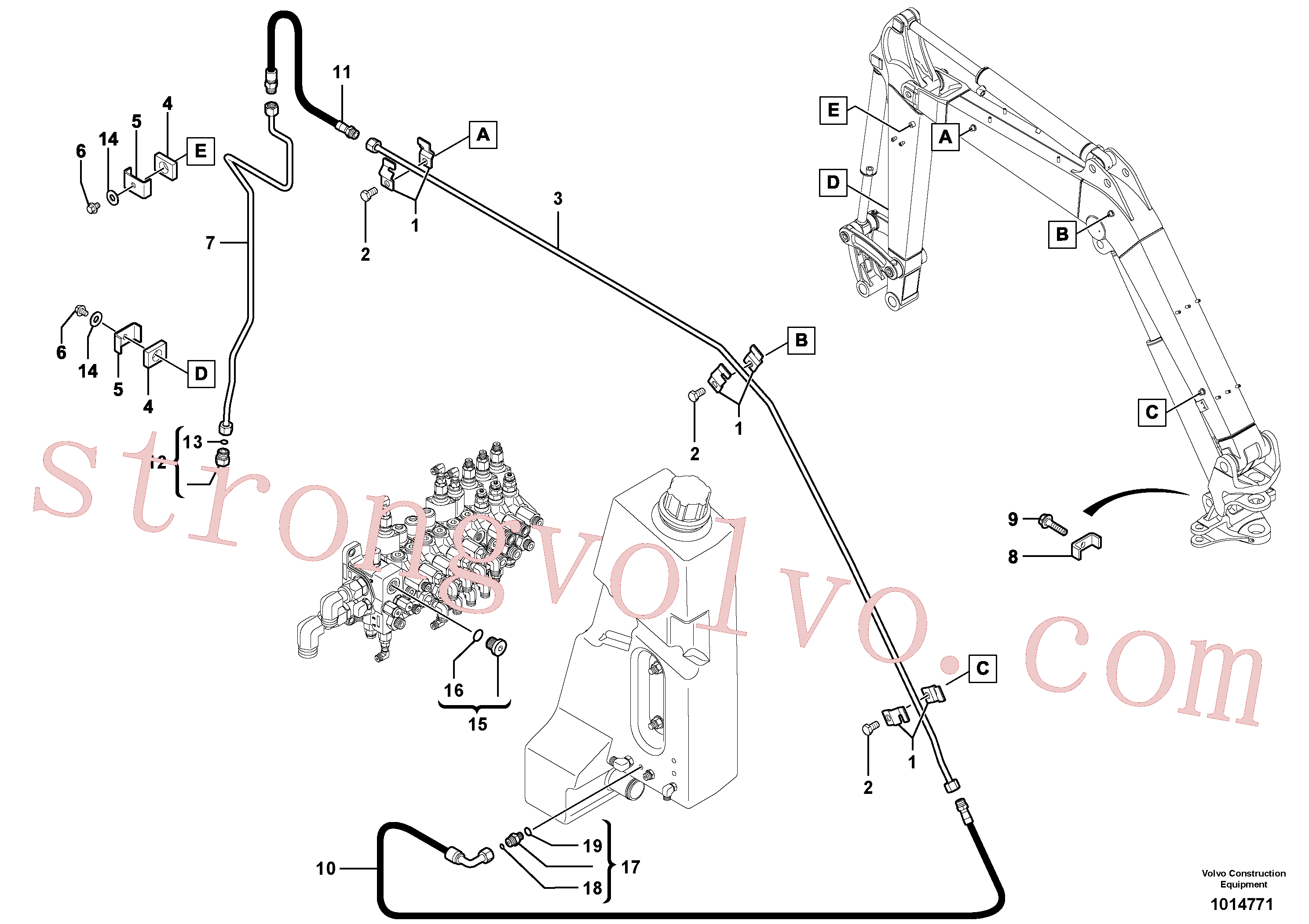 Volvo Montagem VOE11803923 Tubo Acessórios