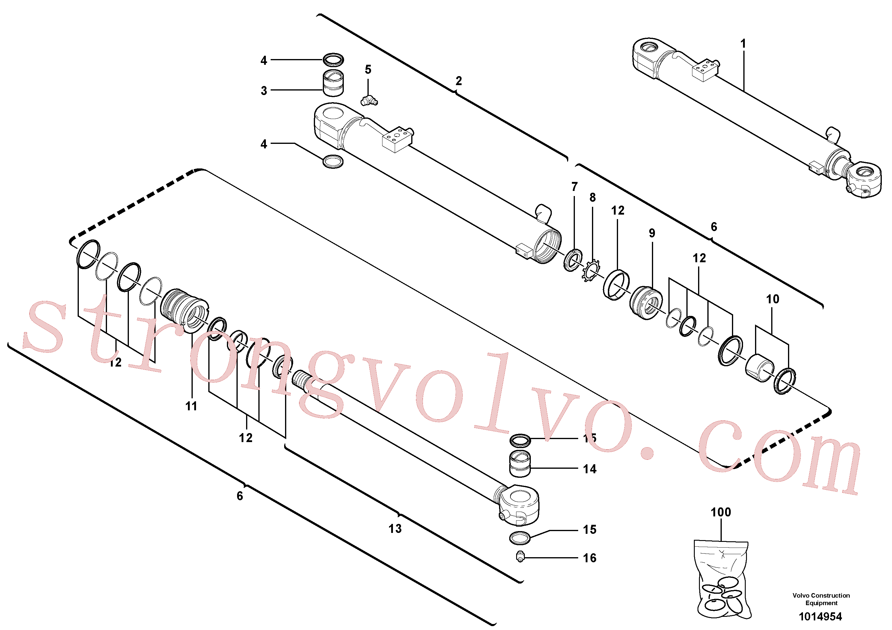Atacado VOE11713114 Cofre Volvo escavadeira