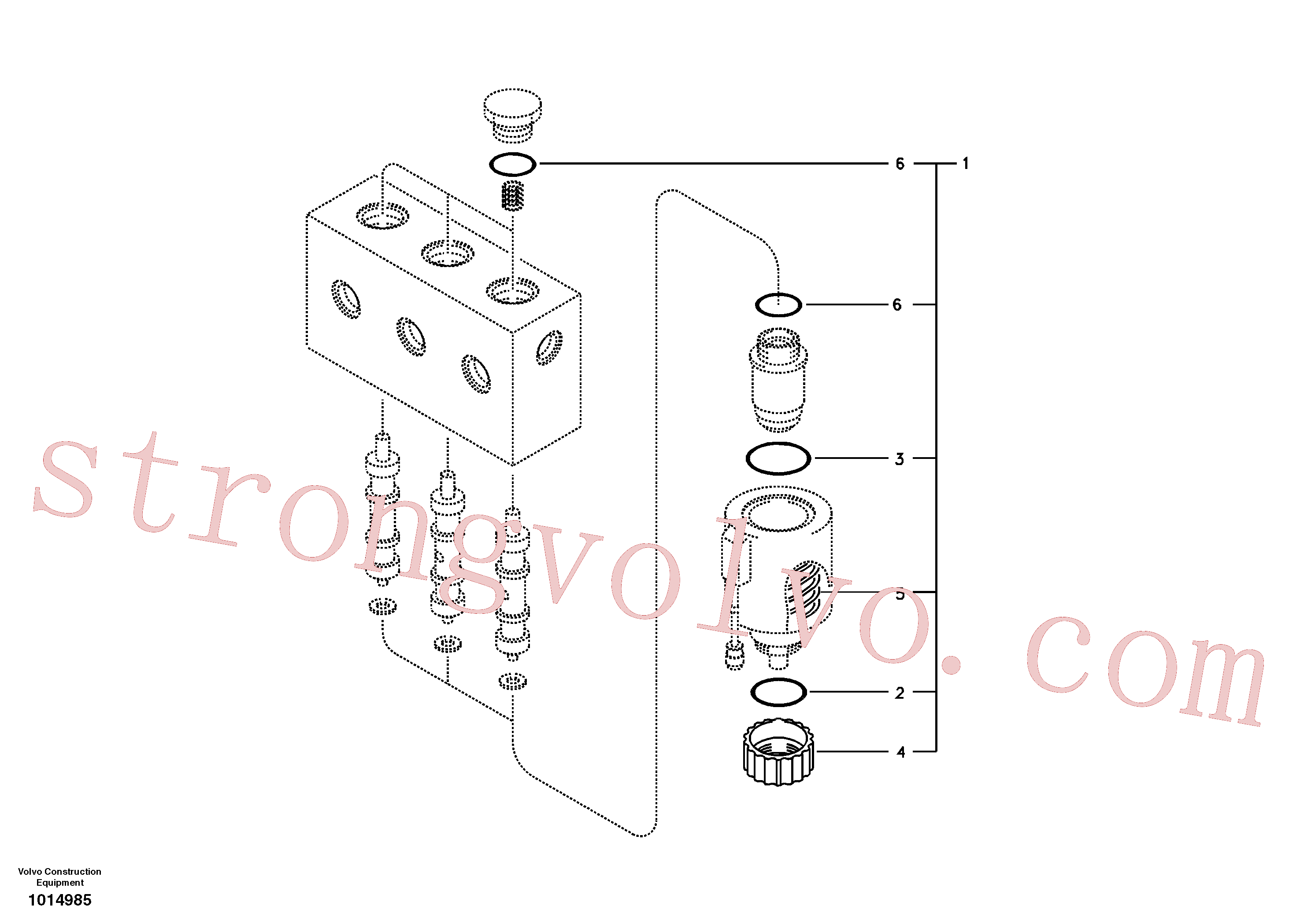 VOE14526665 Volvo Sistema servomotor, válvula solenóide(1014985 Montagem)