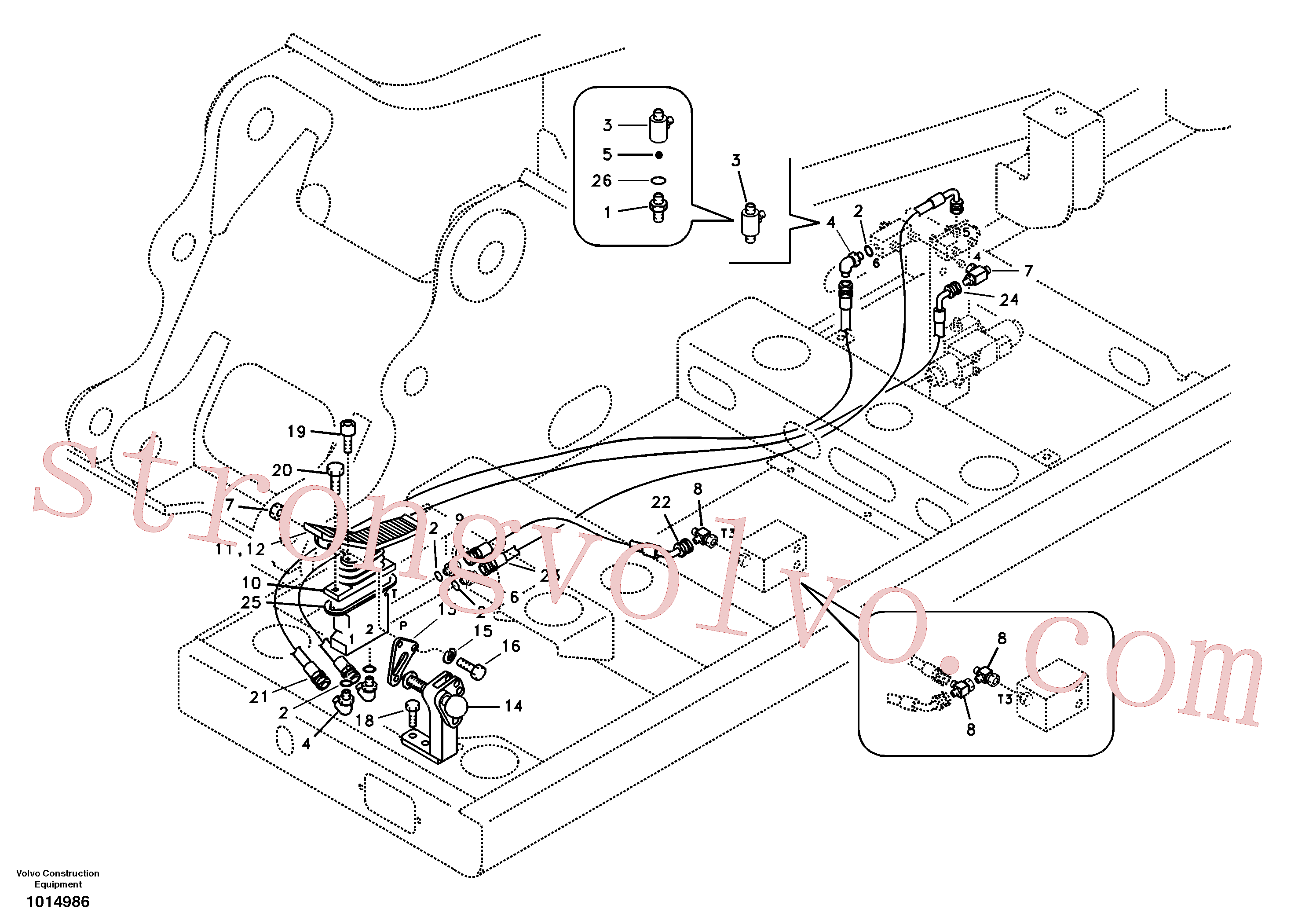 SA9451-03242 Volvo Sistema servomotor, martelo e corte(1014986 Montagem)