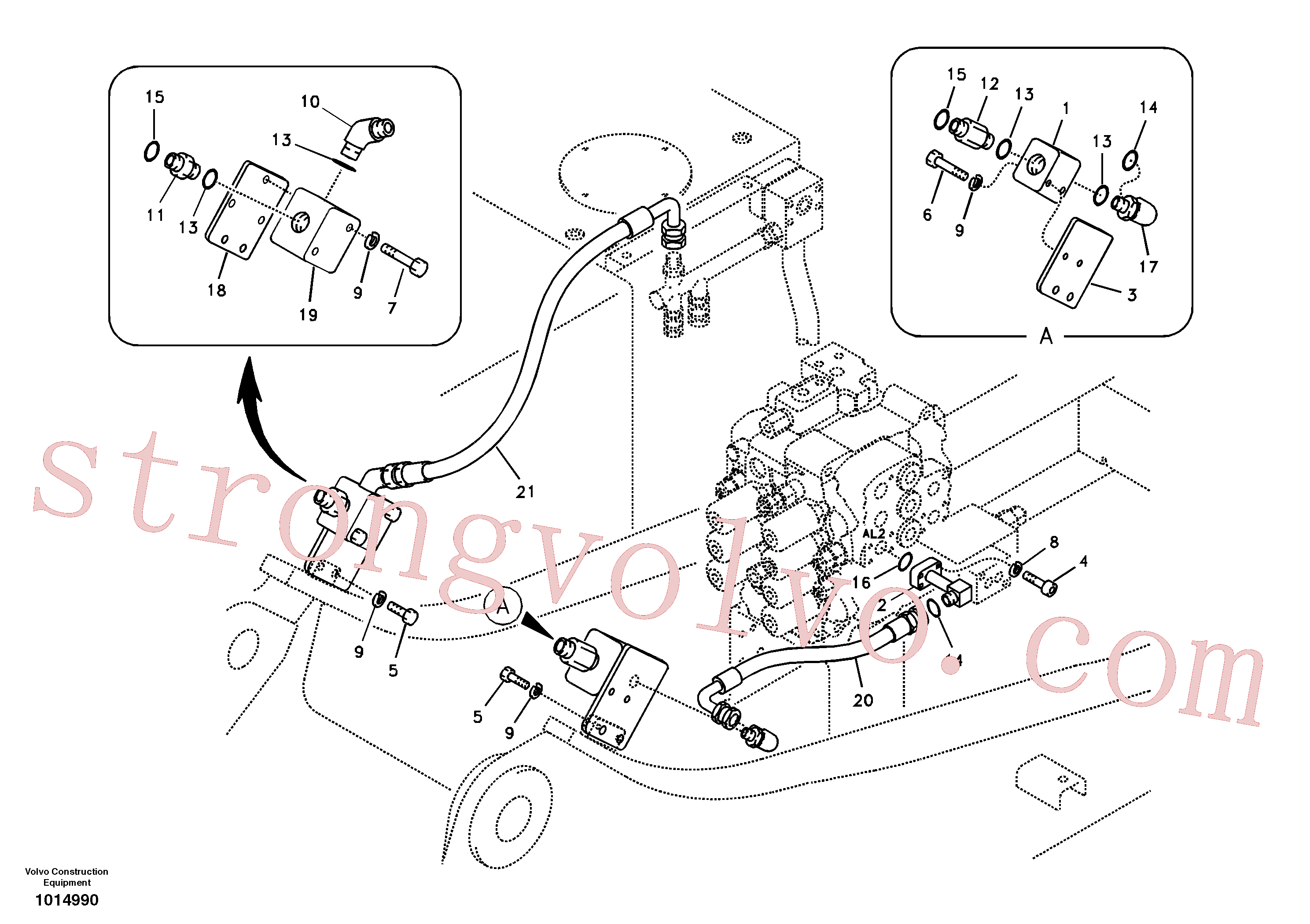Volvo Acessórios para escavadeira SA9403-05610 Mangueira completa Acessórios