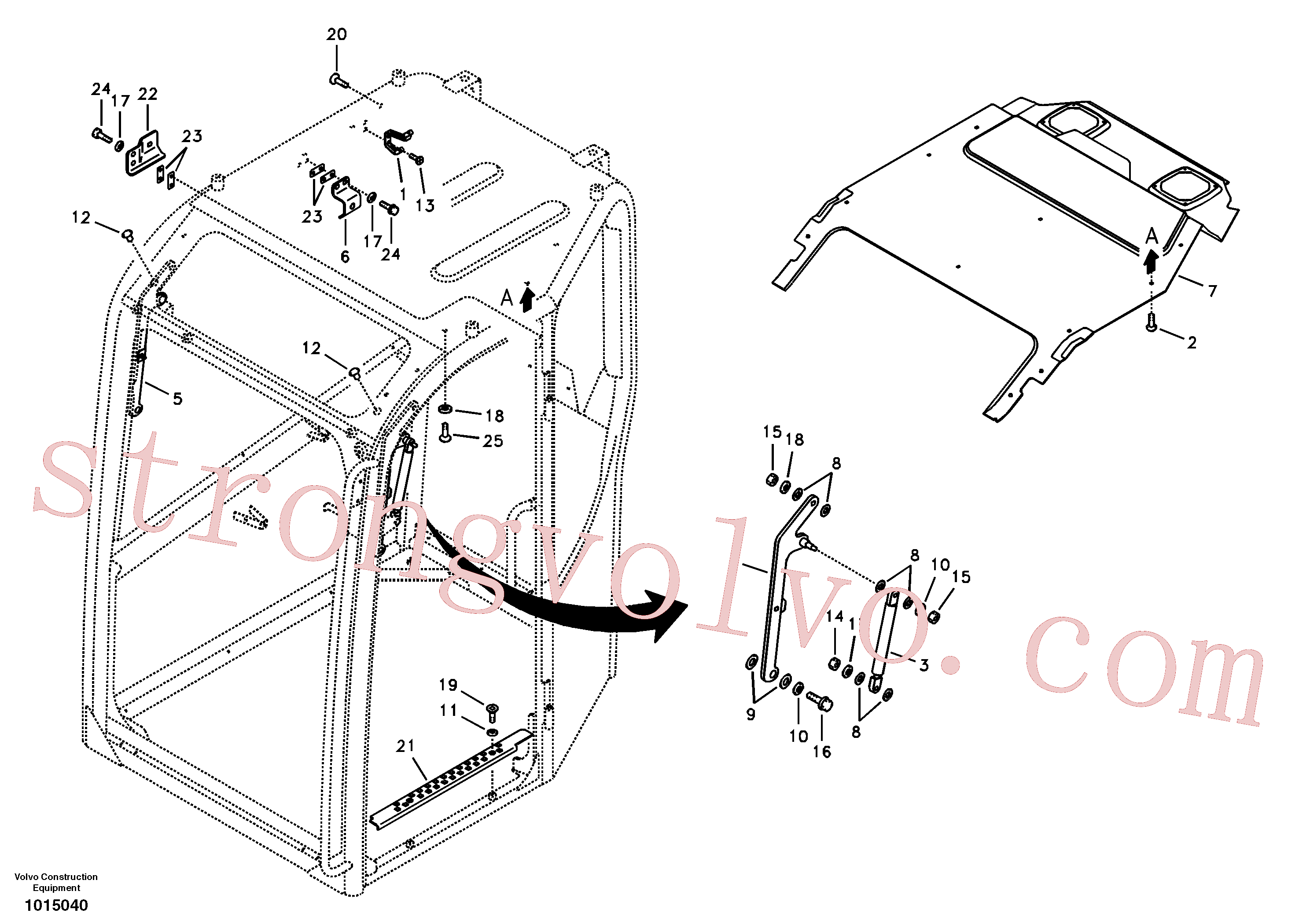 VOE14880445 Volvo Cabina do operador(1015040 Montagem)