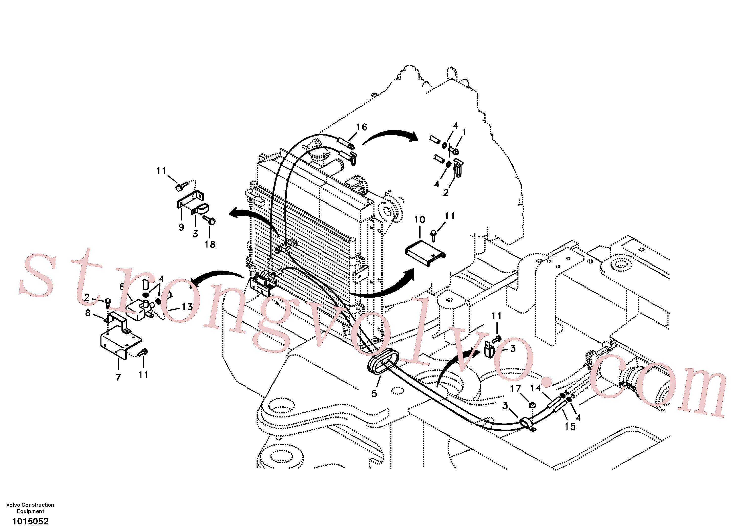 VOE14507450 Volvo Linha de aquecimento(1015052 Montagem)