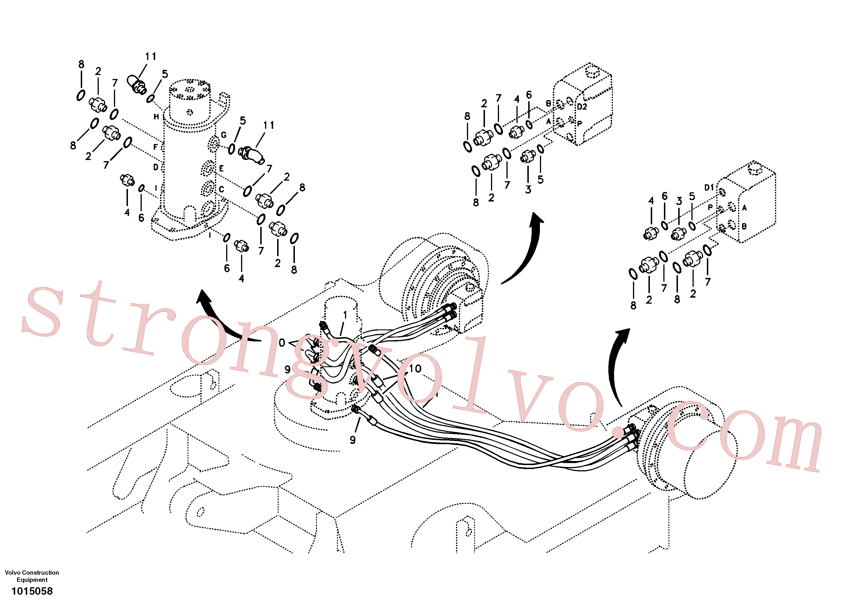 SA9403-14628 Volvo Linha da rótula, rótula ao motor de curso(1015058 Montagem)