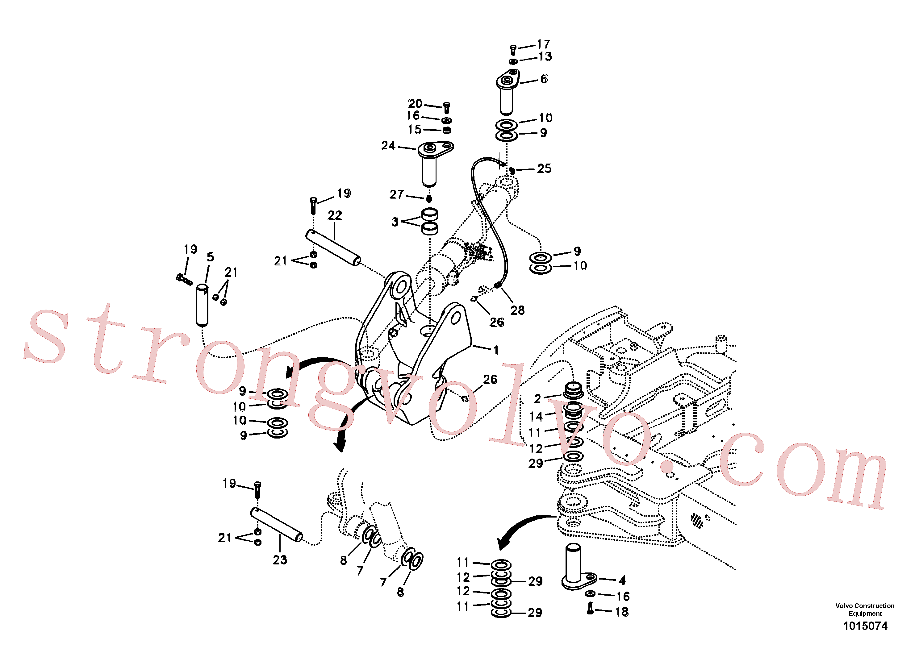 VOE14520867 Volvo Sistema de rotação da lança(1015074 Montagem)