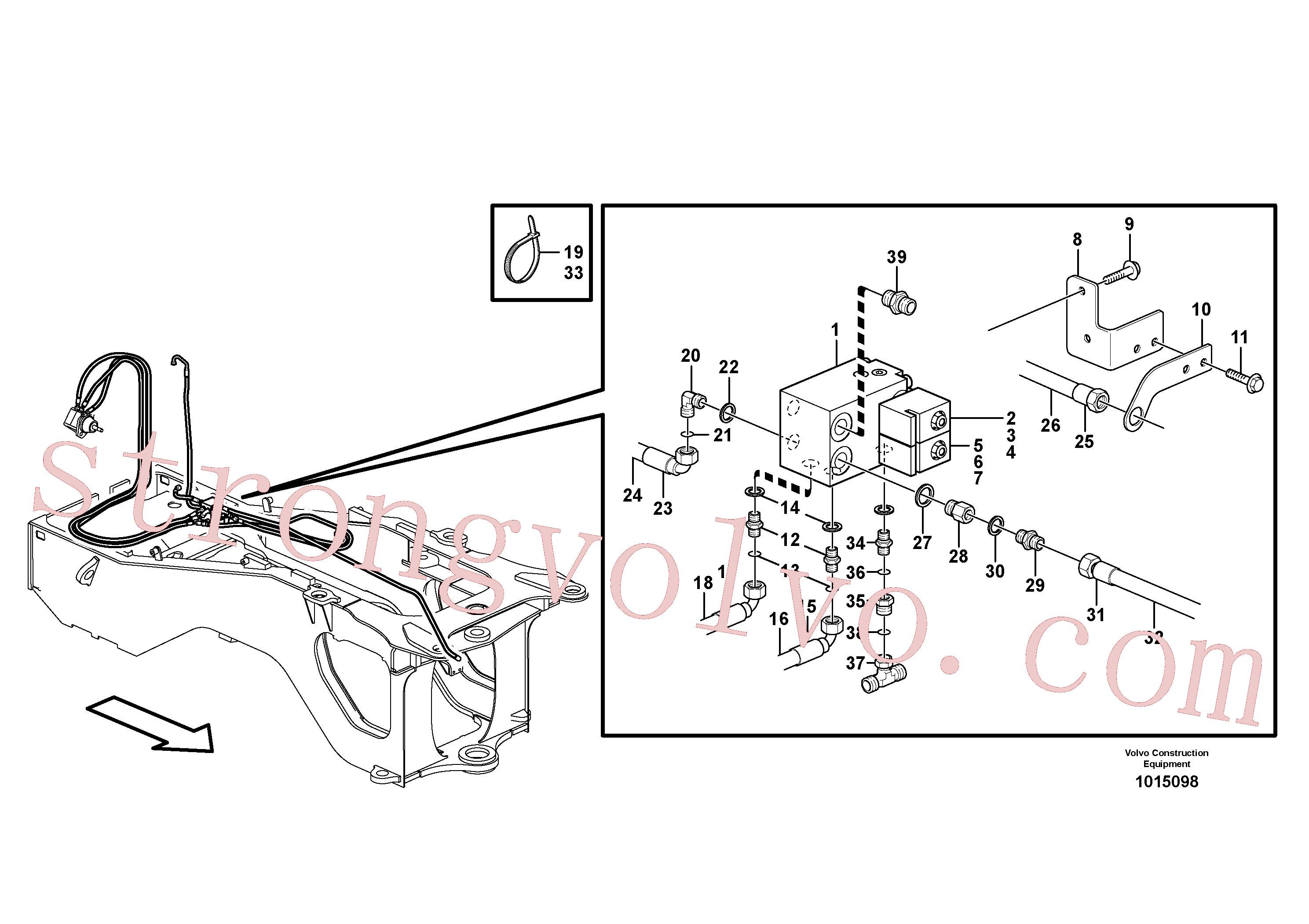VOE11709807 Volvo Mangueiras para o accionamento do ventilador(1015098 Montagem)