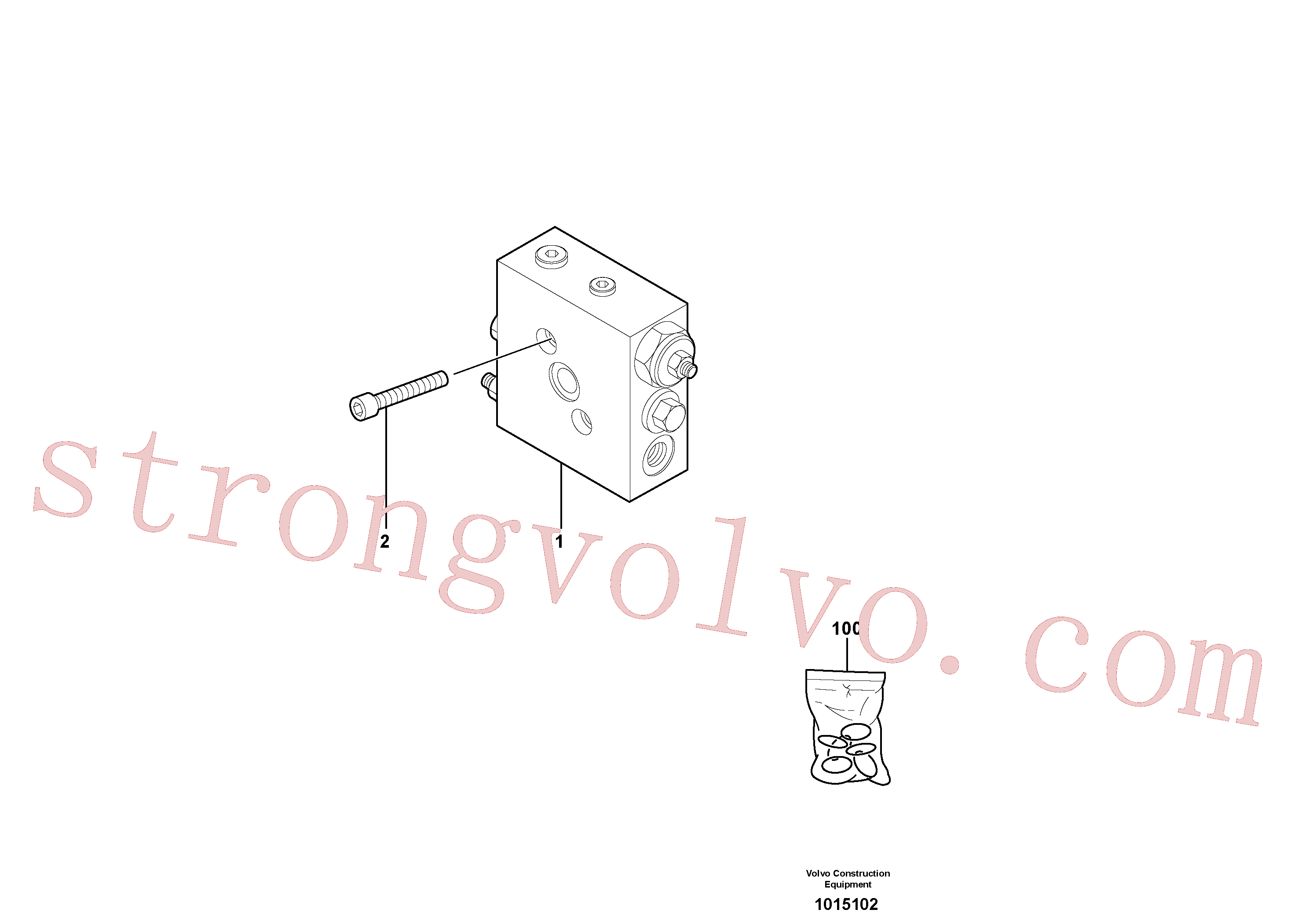 VOE967636 Volvo Válvula de equilíbrio (rotativo)(1015102 Montagem)