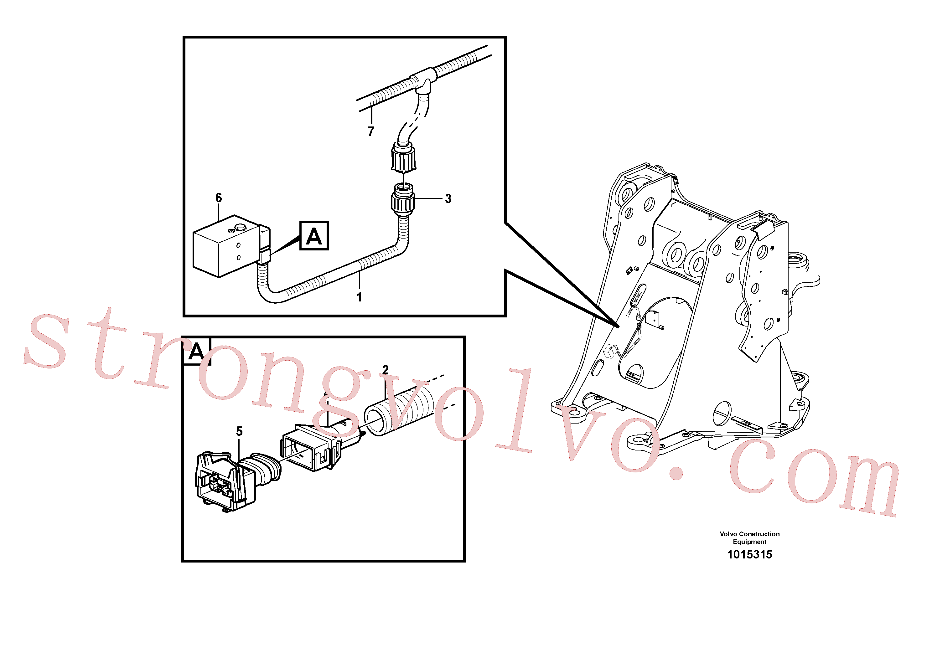 VOE11101827 Volvo Cablagem, função de elevação de accionamento simples(1015315 Montagem)