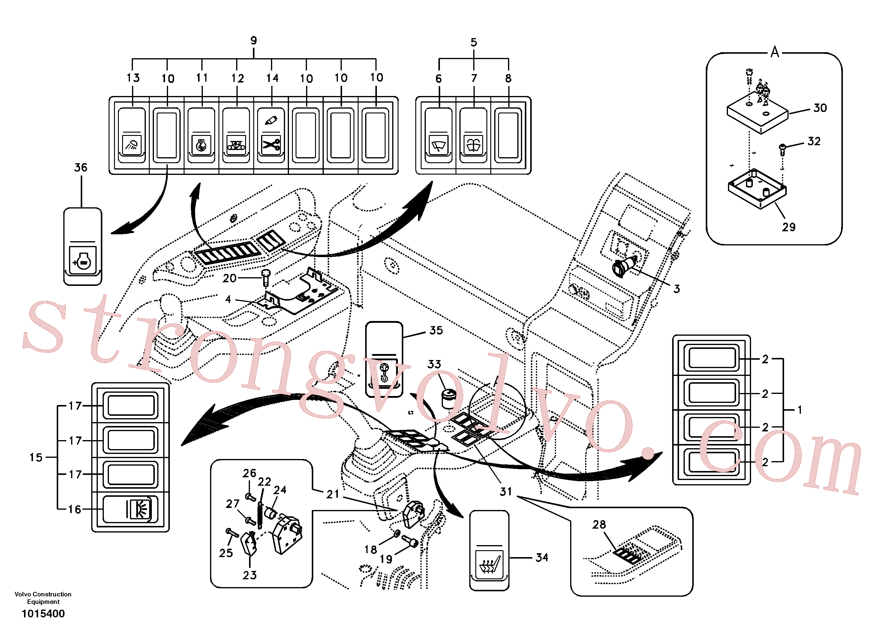 SA9021-10404 Volvo Interruptor(1015400 Montagem)