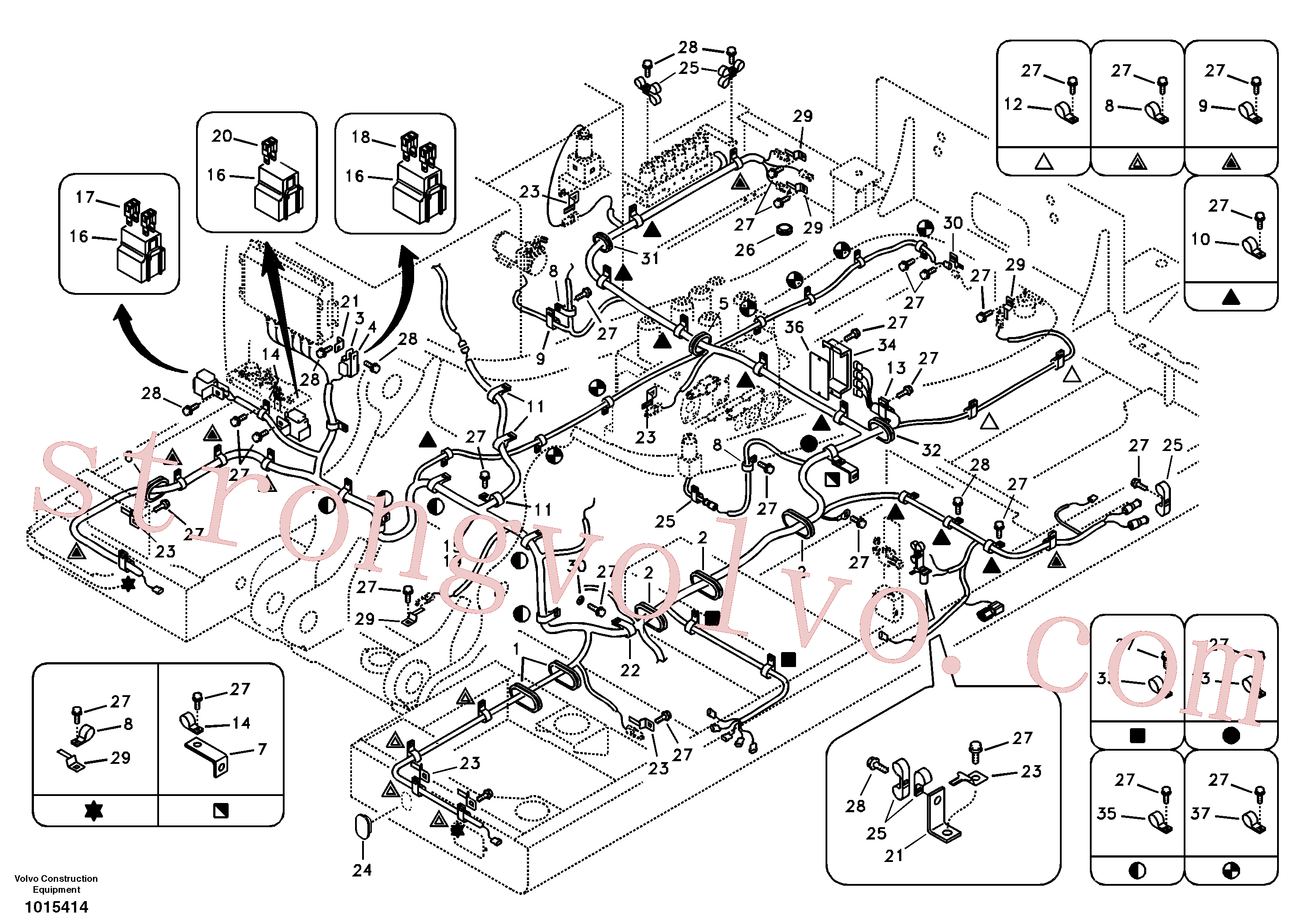 SA1122-02010 Volvo Cablagem principal(1015414 Montagem)