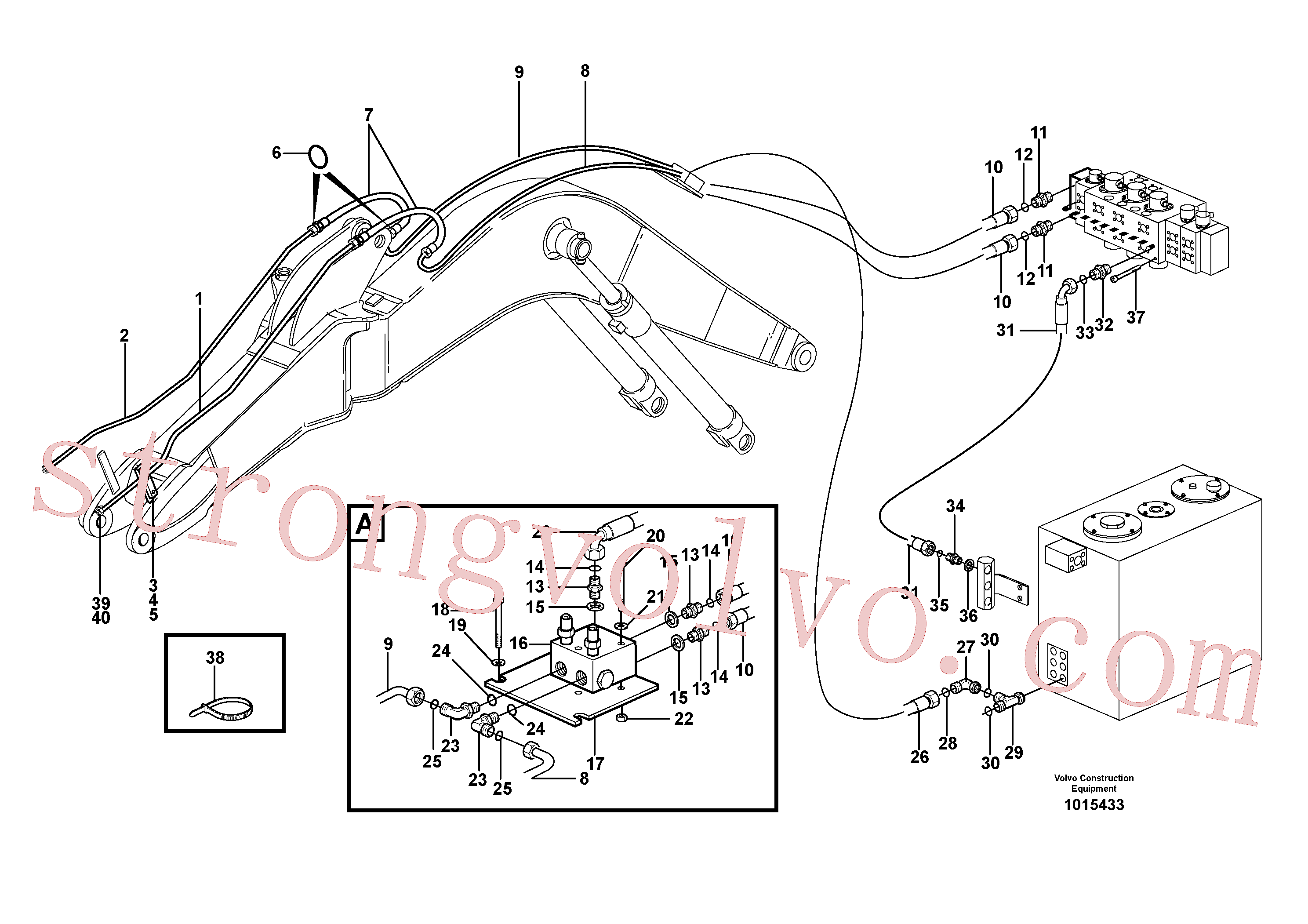 Volvo Montagem VOE11802724 Cotovelo Acessórios