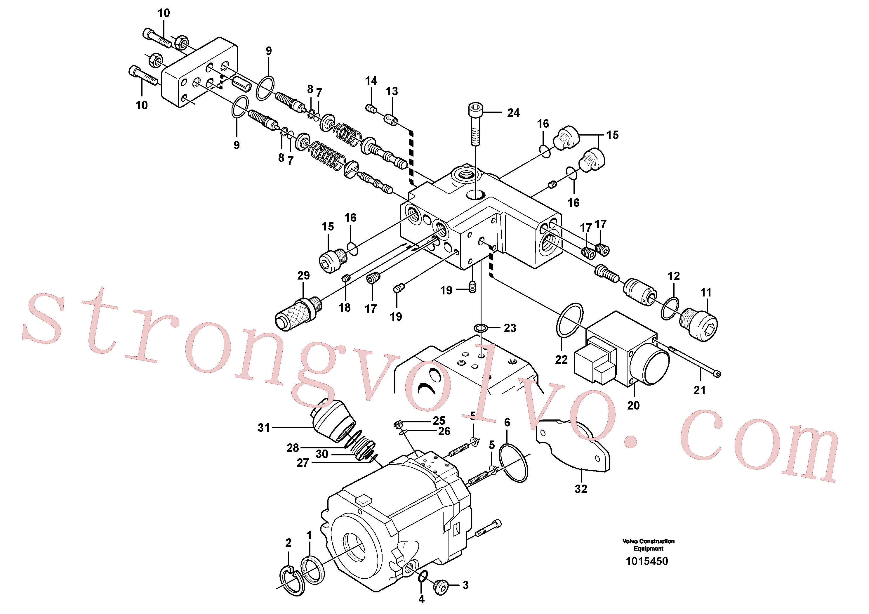 VOE11705610 Volvo Bomba hidráulica(1015450 Montagem)