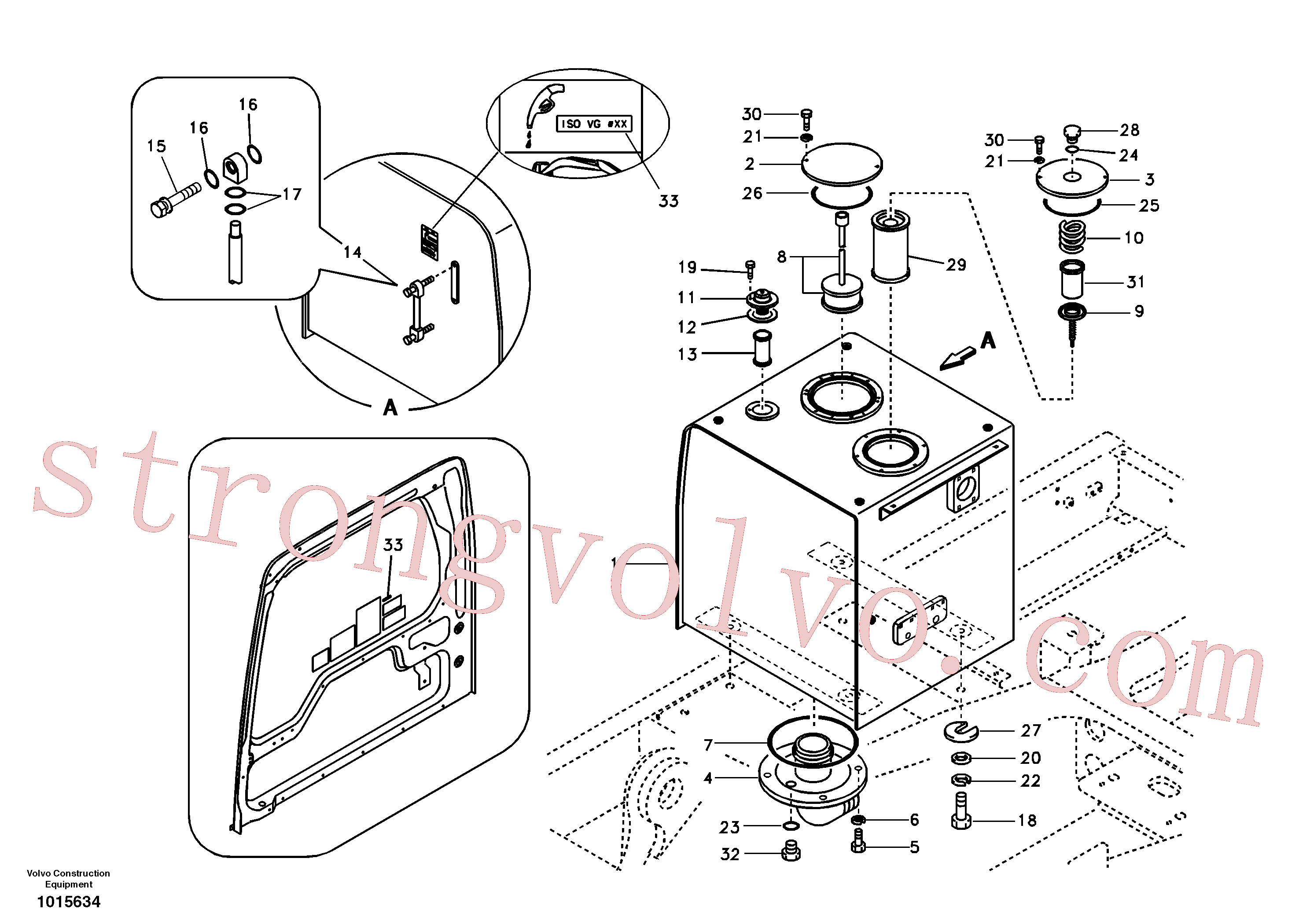 VOE14500987 Hydr fluid tank Volvo escavadeira