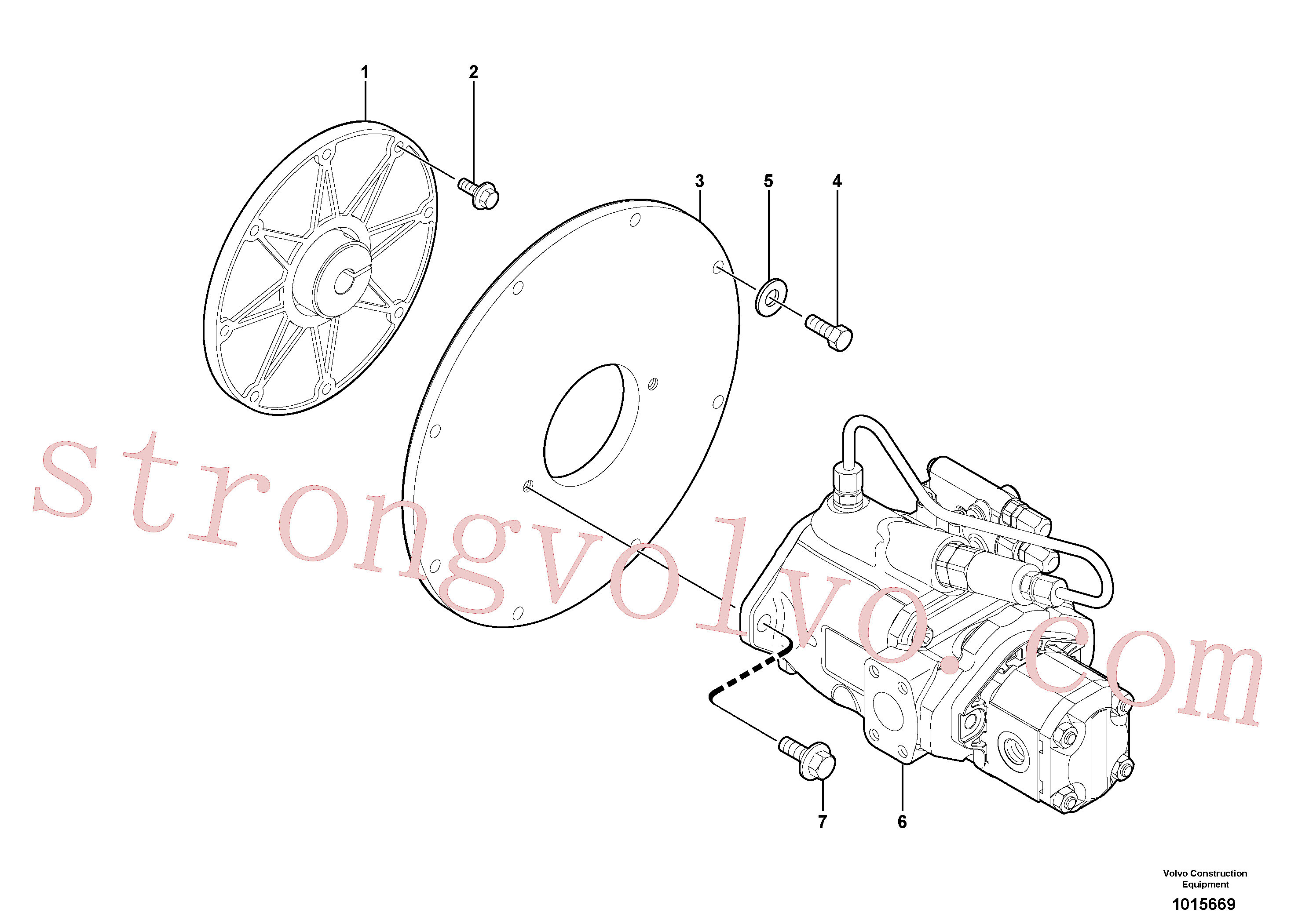 VOE11802746 Volvo Acoplamento do motor / bomba hidráulica(1015669 Montagem)