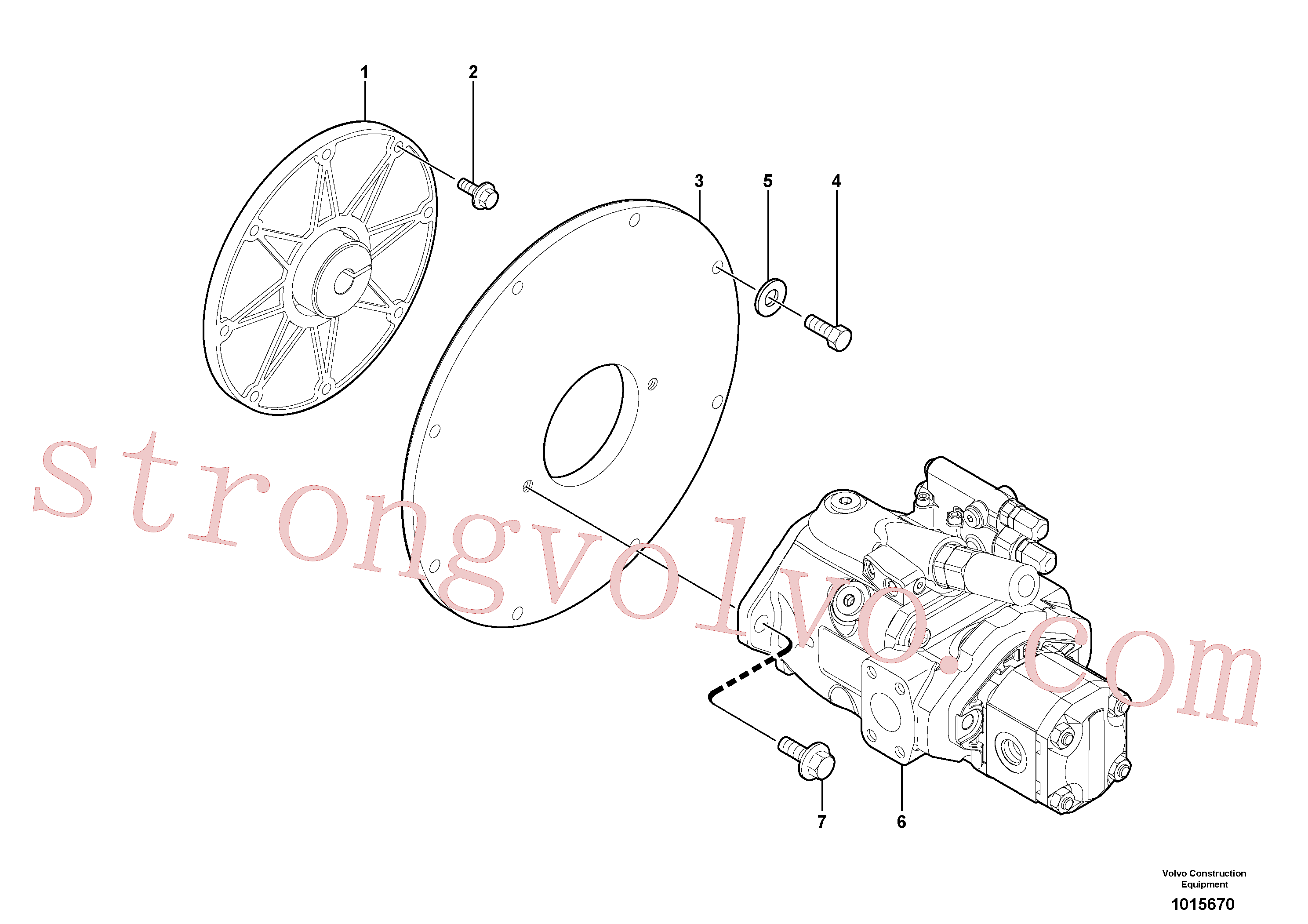 VOE11802746 Volvo Acoplamento do motor / bomba hidráulica(1015670 Montagem)