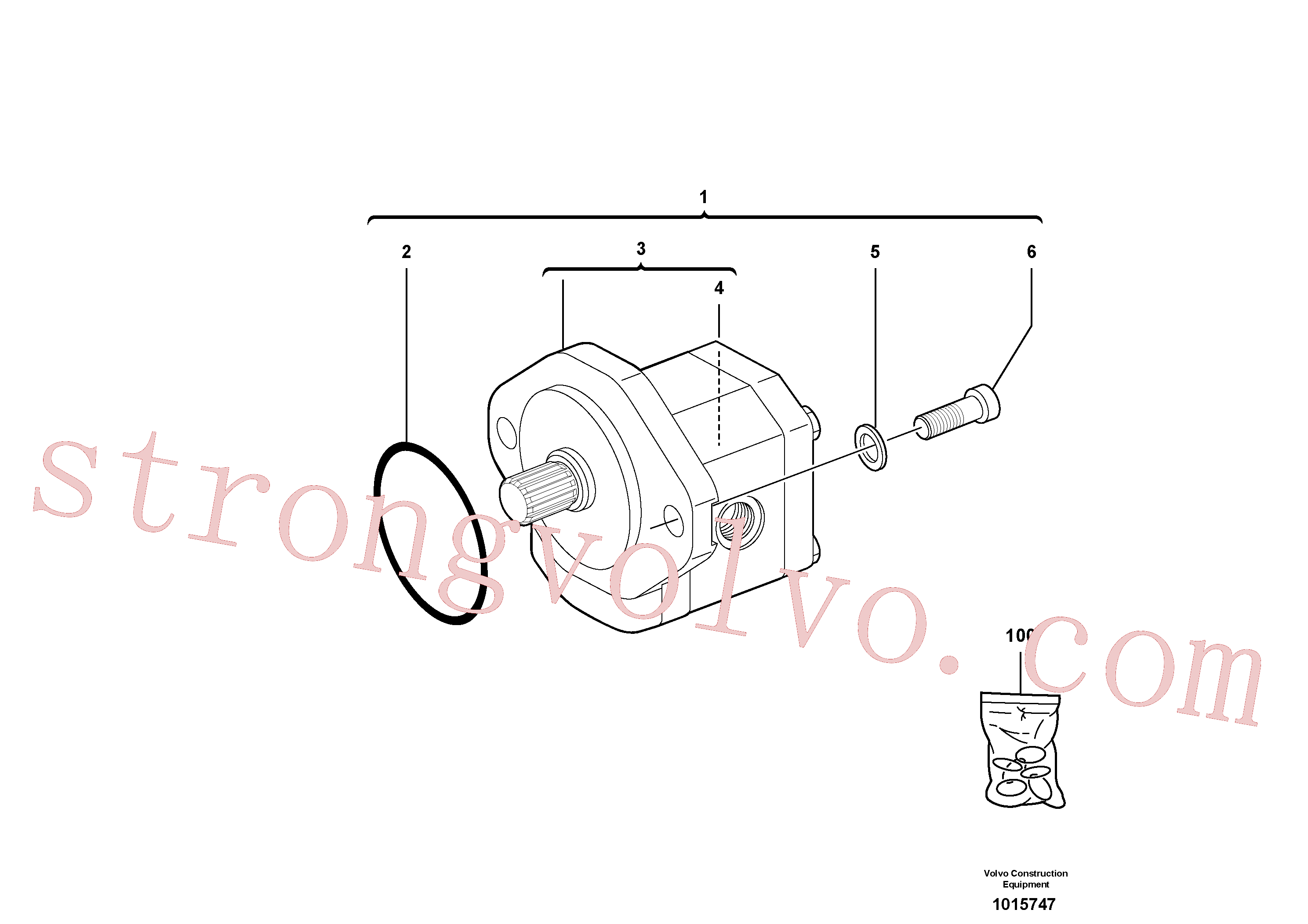 Volvo PJ7418525 Pump Volvo Acessórios para escavadeira