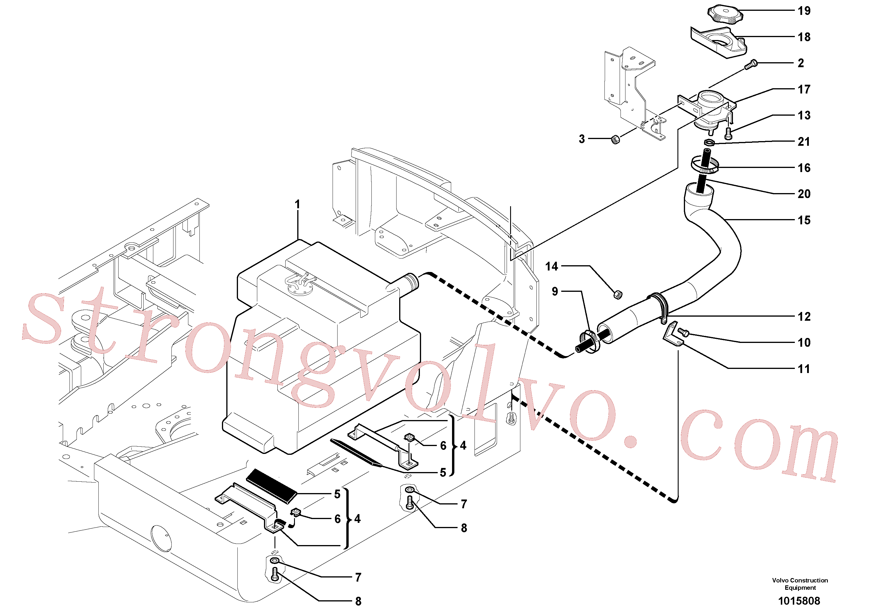 VOE11802303 Volvo Circuito de combustível(1015808 Montagem)