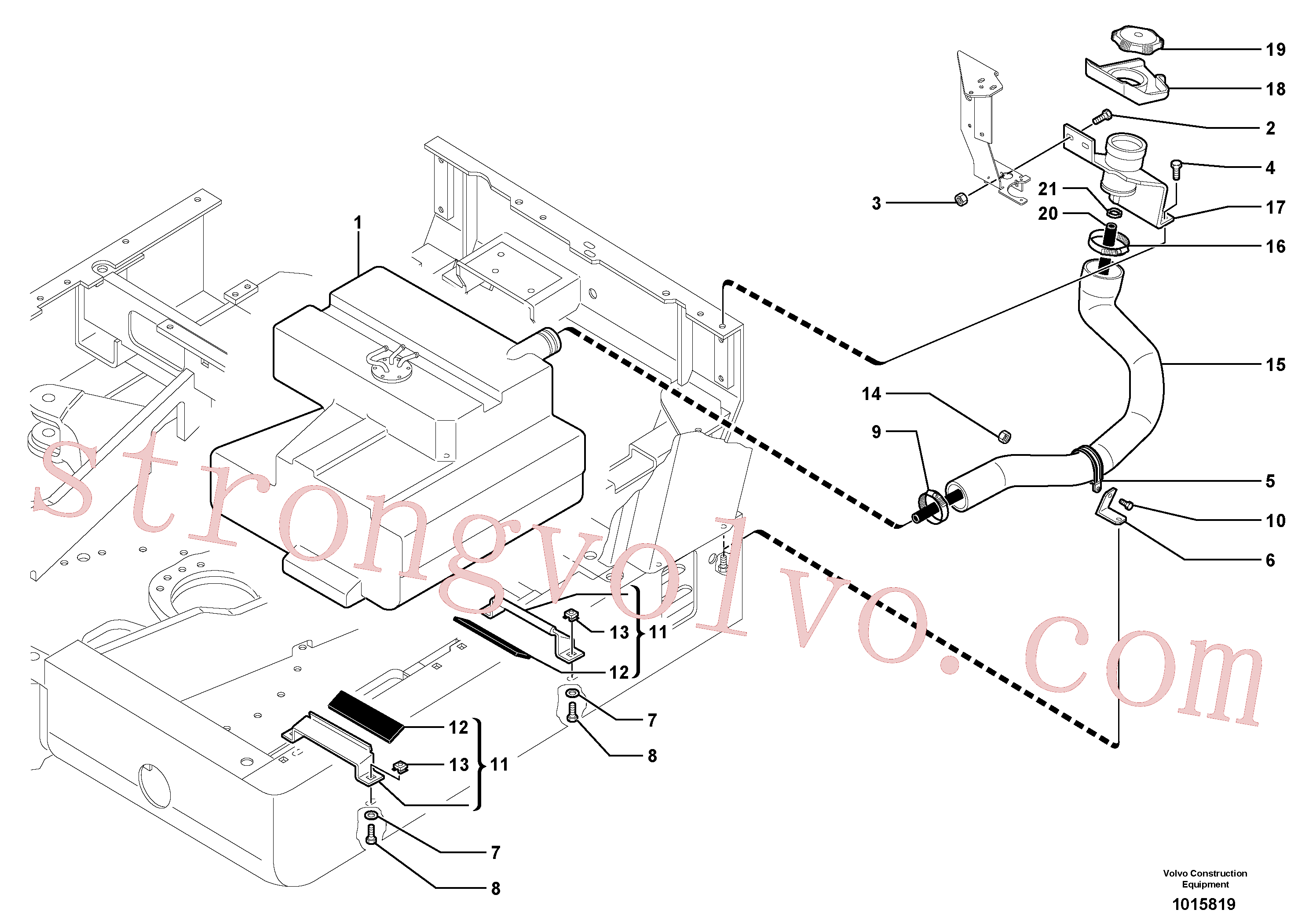 VOE11806262 Volvo Circuito de combustível(1015819 Montagem)