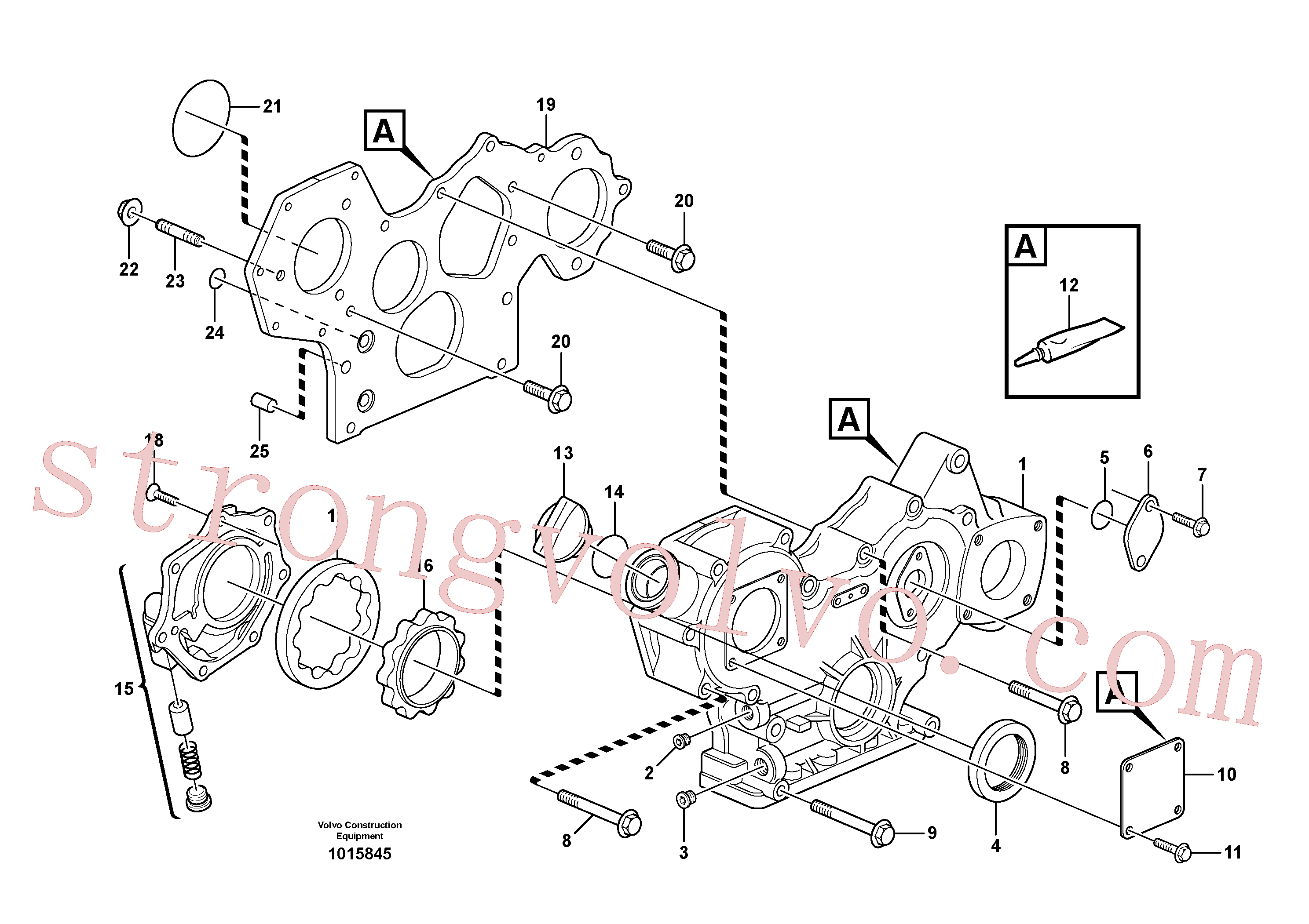 VOE1161231 Volvo Carretos e caixa da engrenagem de distribuição(1015845 Montagem)