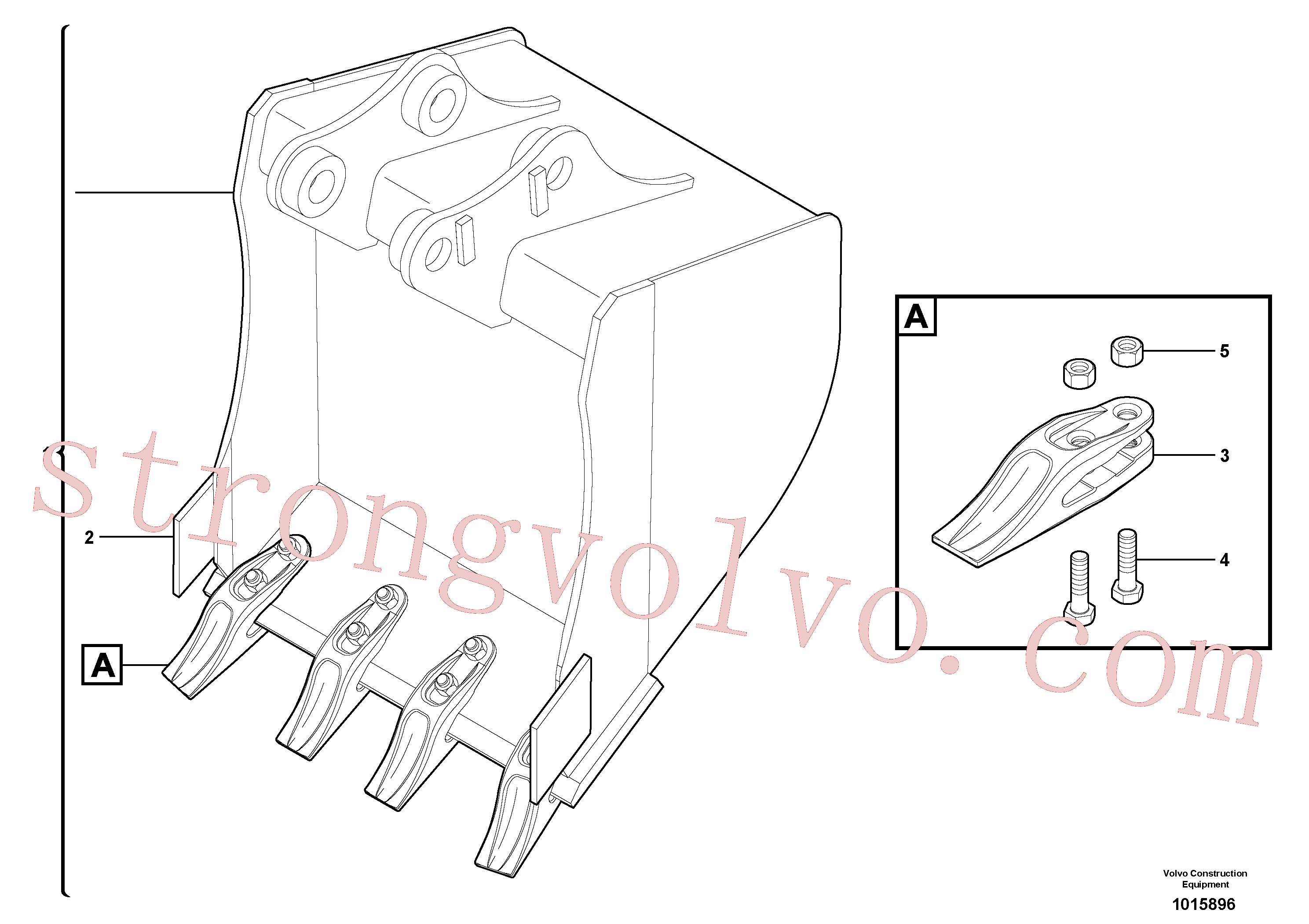 VOE11803066 Caçamba normal Volvo escavadeira