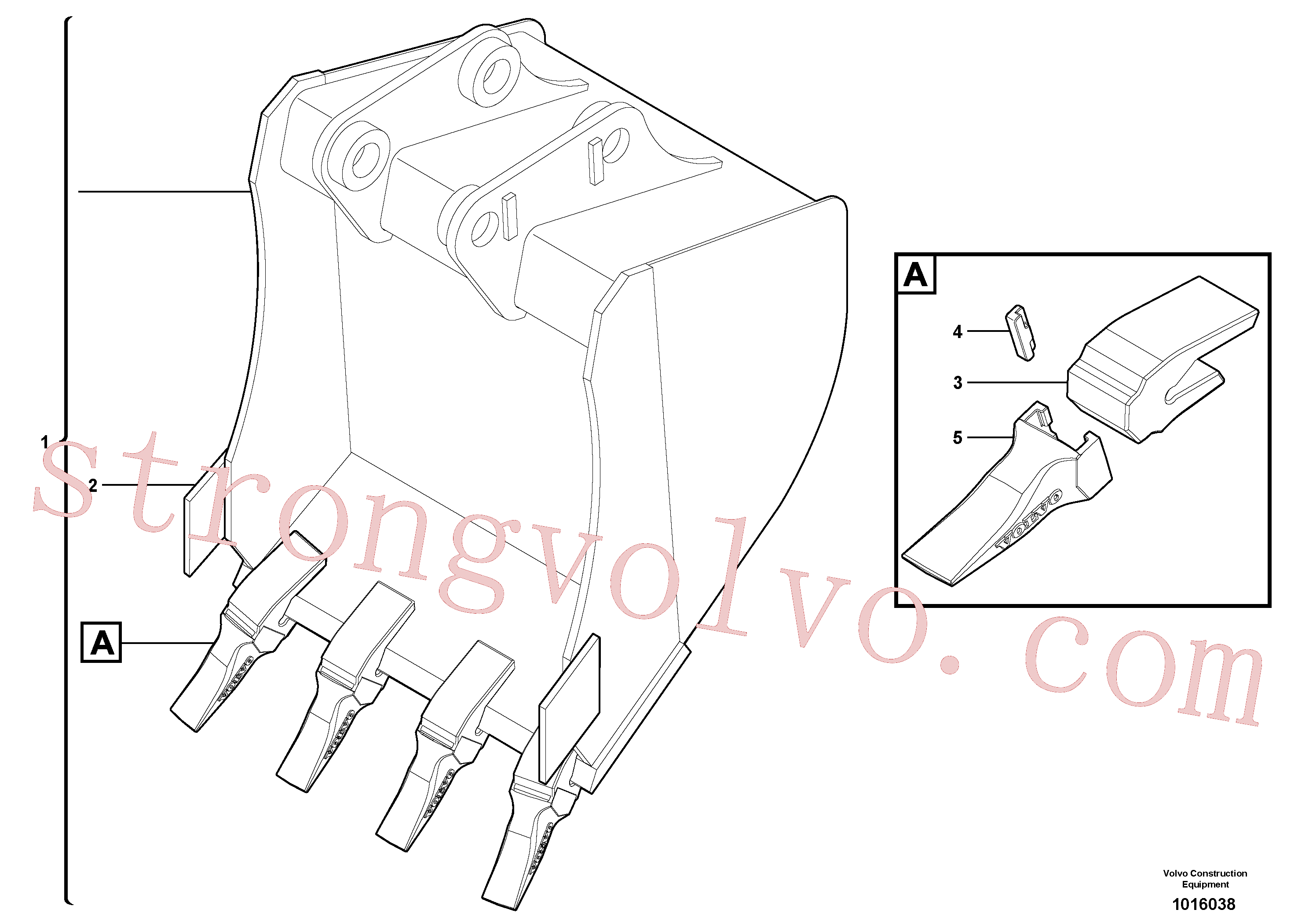 VOE11801591 Volvo Balde(1016038 Montagem)
