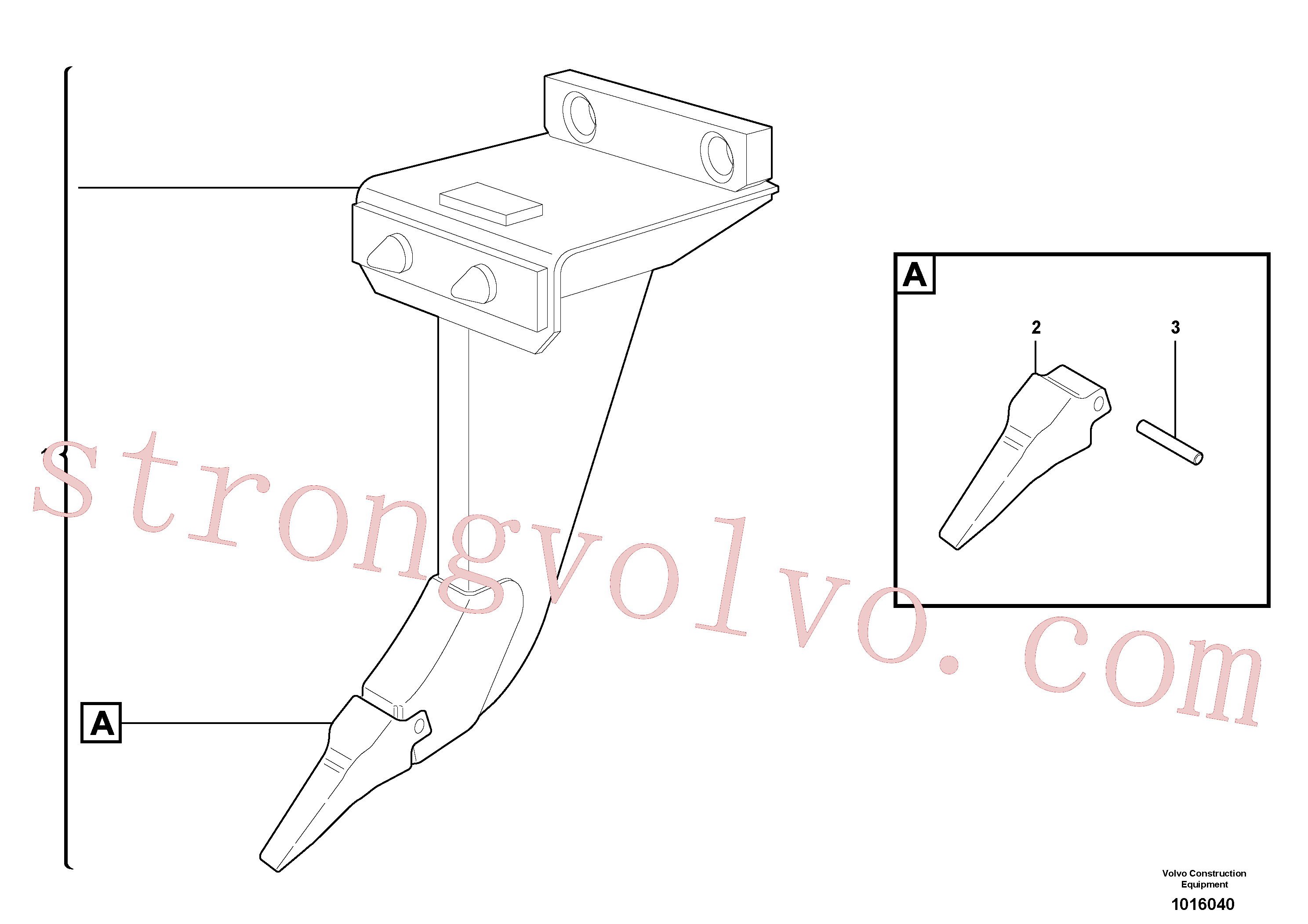 Atacado PJ6470089 Dente escavadeira Volvo escavadeira