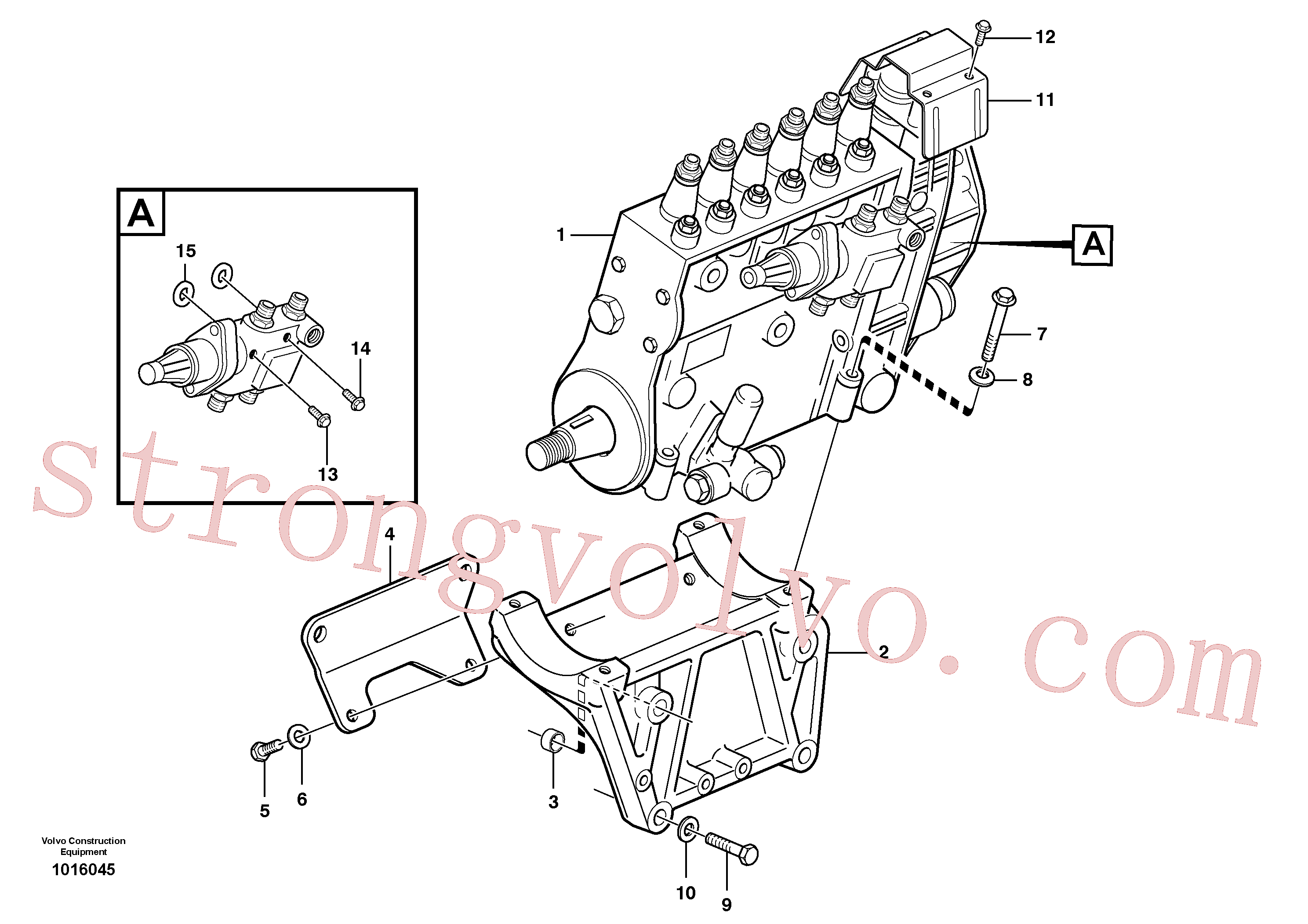 VOE960689 Volvo Bomba de injecção do combustível com acessórios(1016045 Montagem)