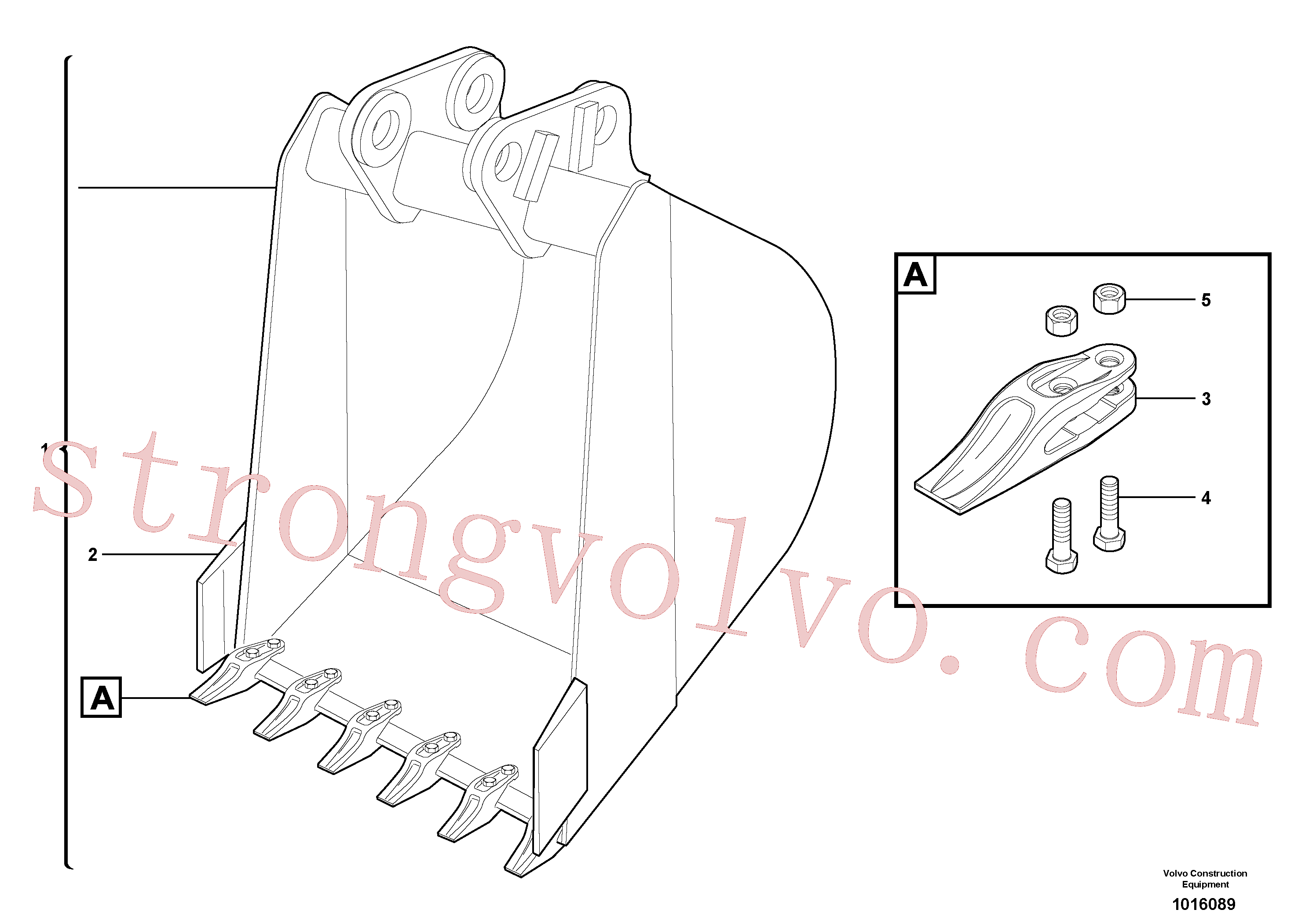 Volvo Acessórios para escavadeira VOE11805230 Caçamba normal Acessórios