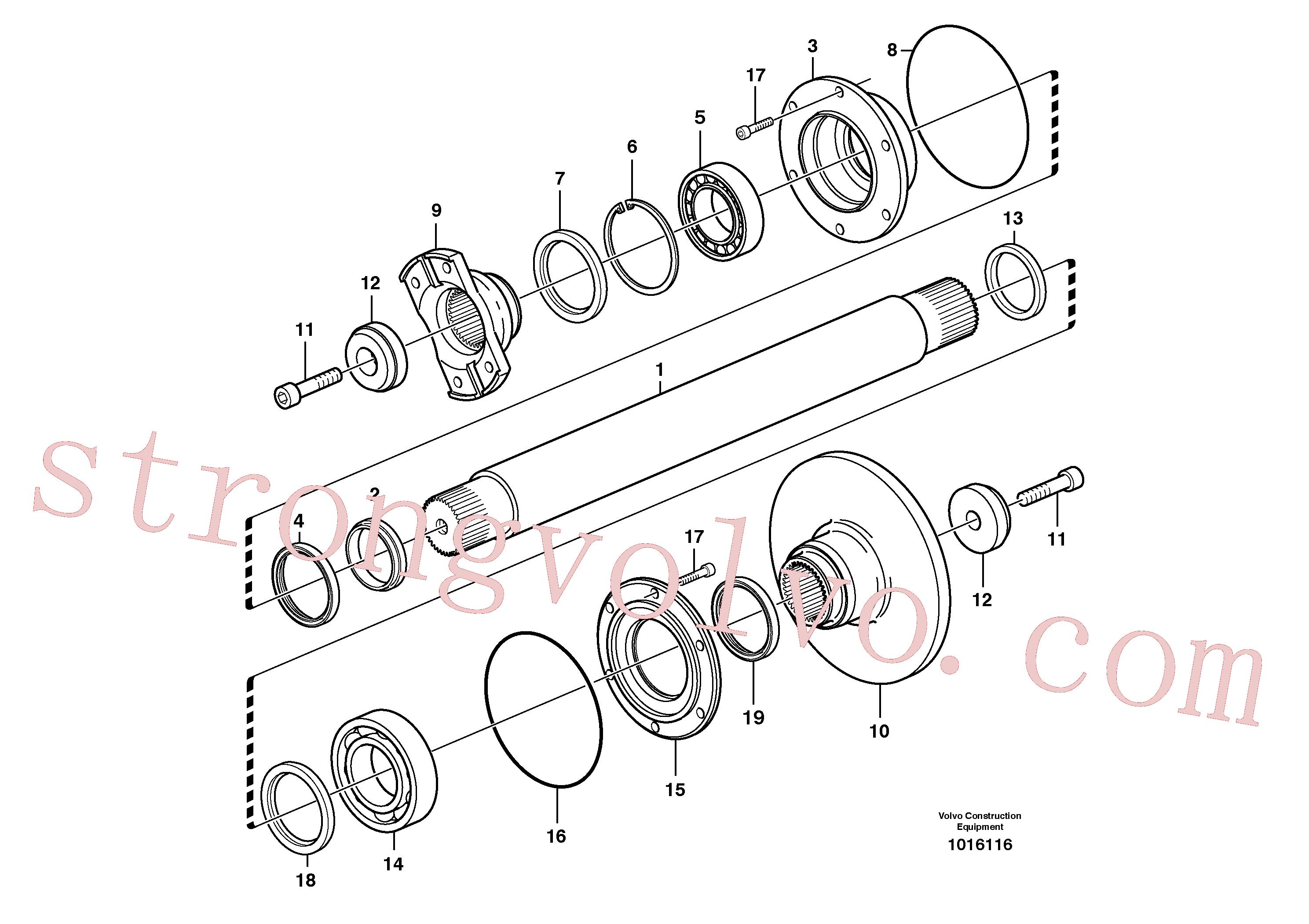 VOE11036503 Volvo Veio intermédio(1016116 Montagem)