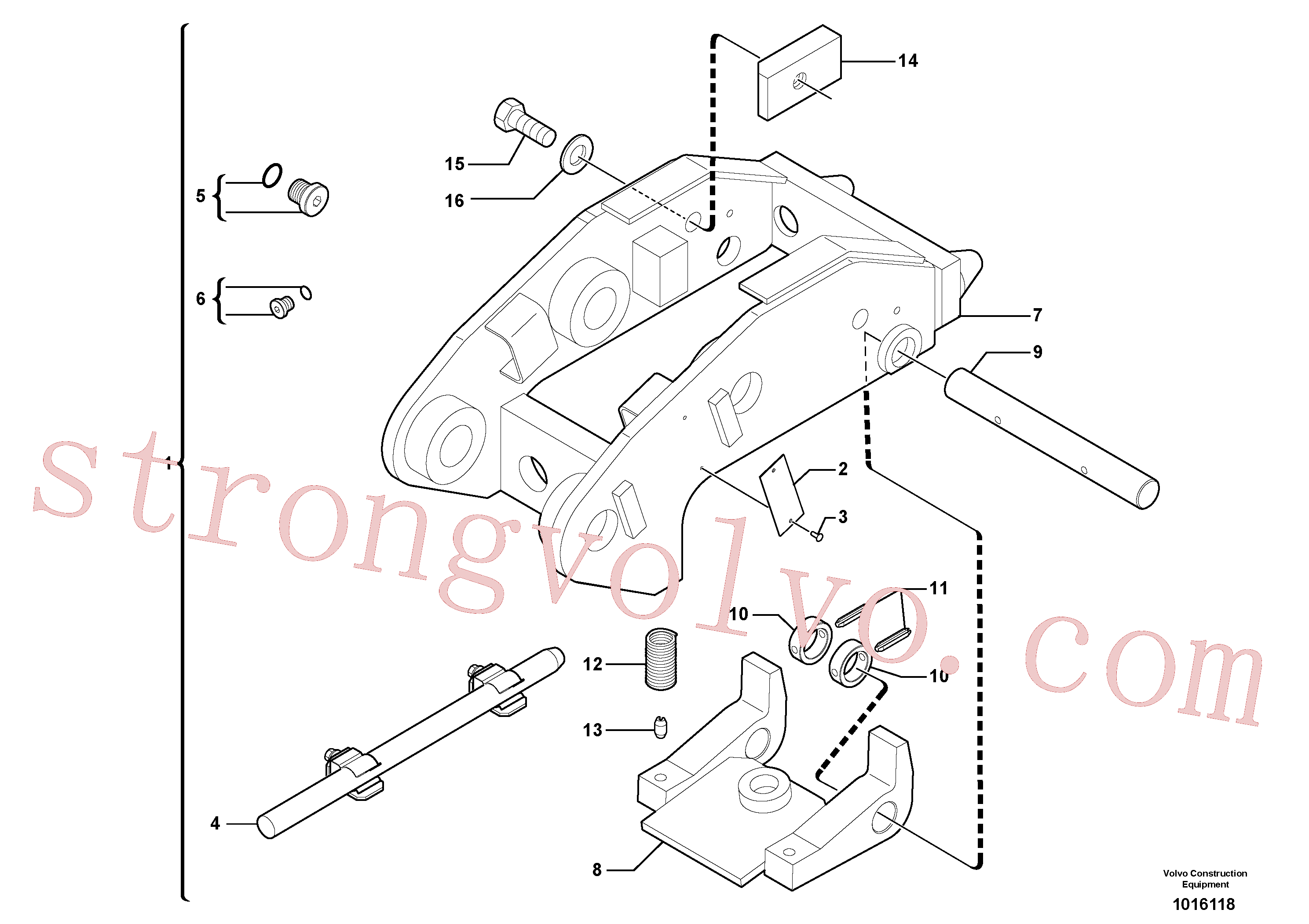 VOE11803875 Volvo Suporte de ferramentas / comando mecânico(1016118 Montagem)