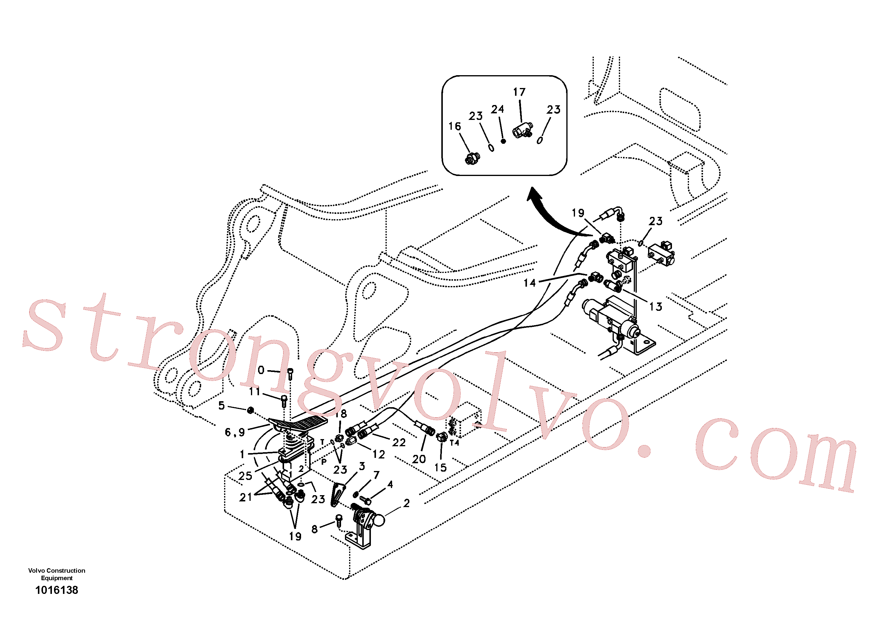 SA9411-93012 Volvo Sistema servomotor, martelo e corte(1016138 Montagem)