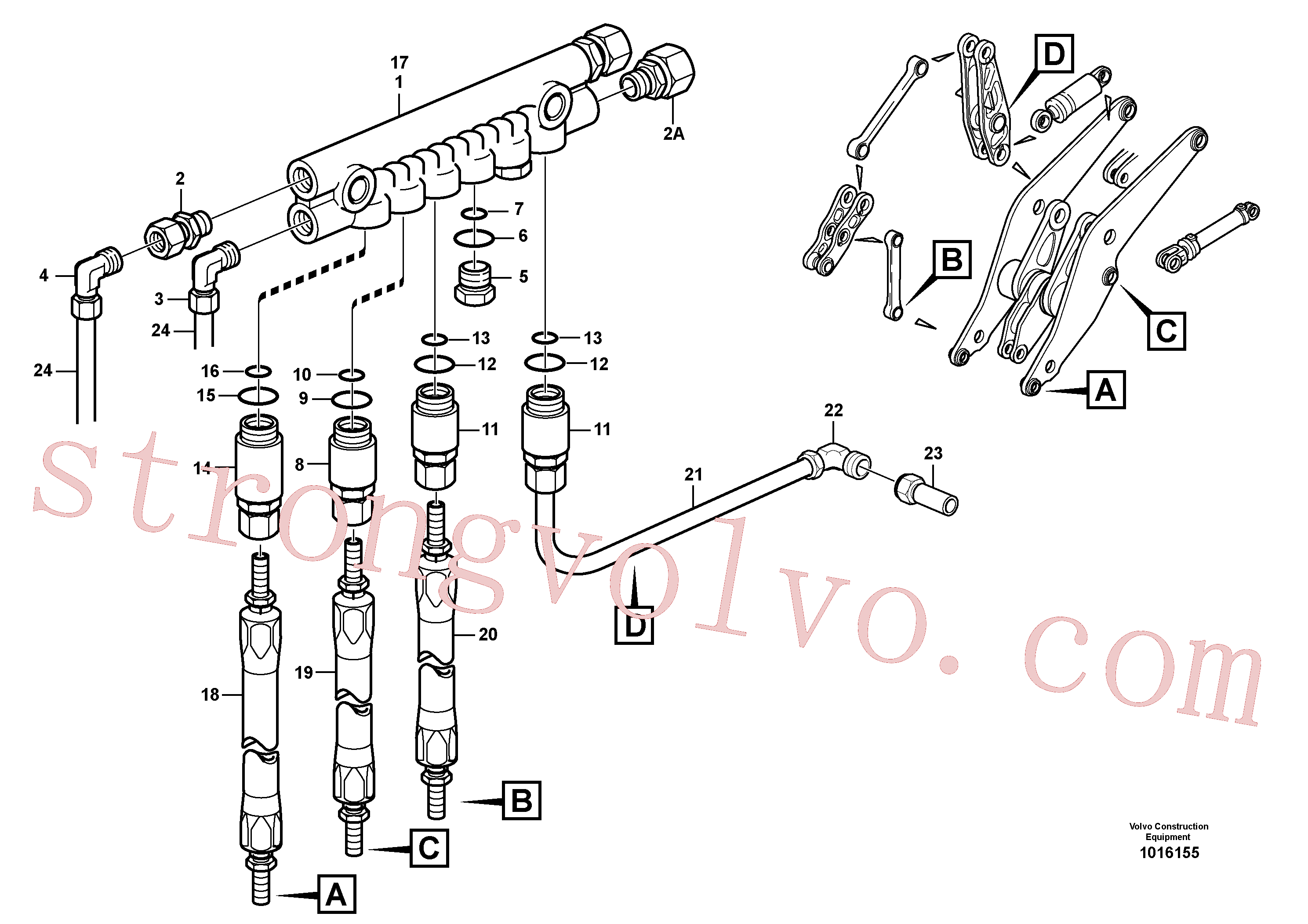 VOE11705430 Volvo Bloco de distribuição, B2(1016155 Montagem)