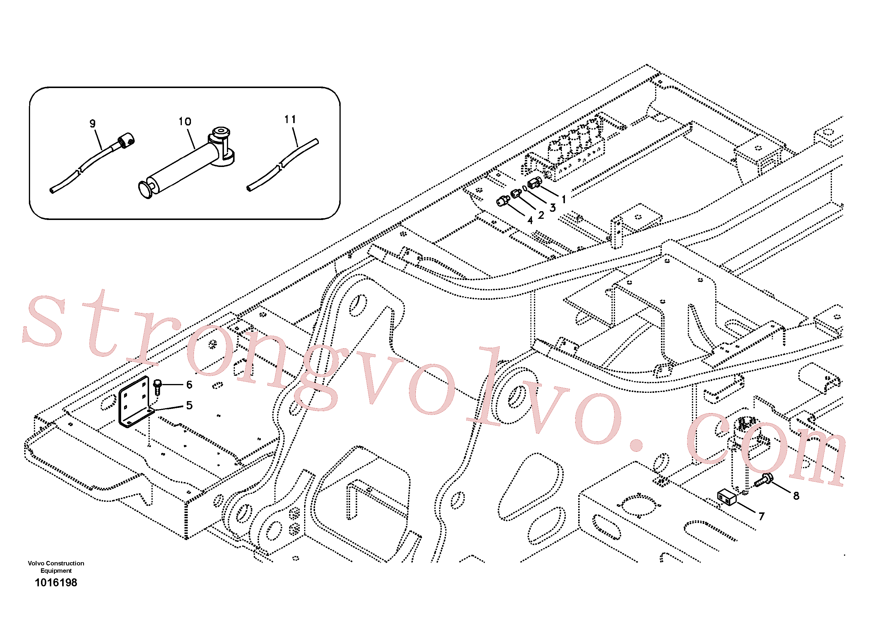 SA9411-94640 Tee Volvo escavadeira