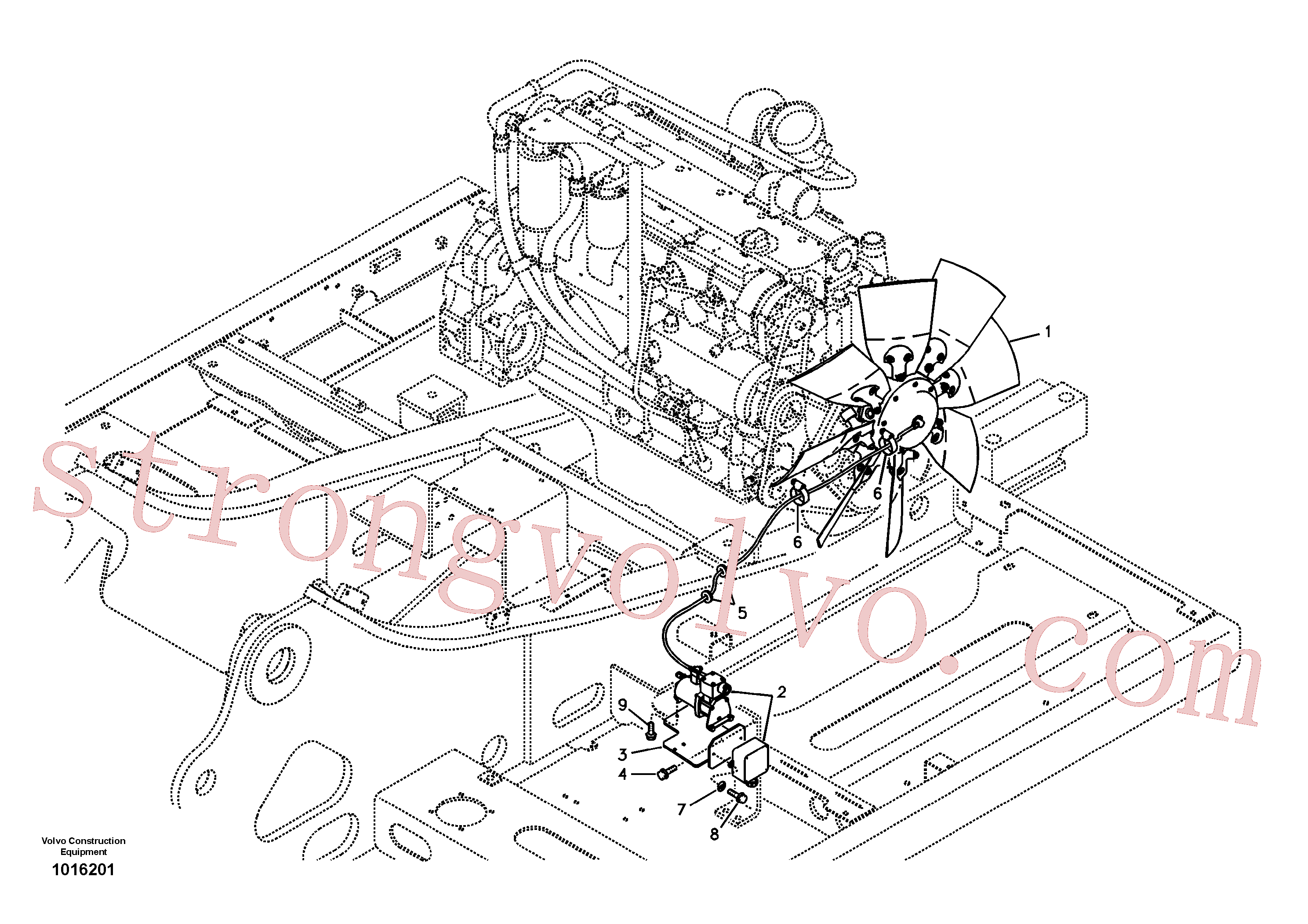 SA9213-05000 Volvo Ventilador reversível(1016201 Montagem)