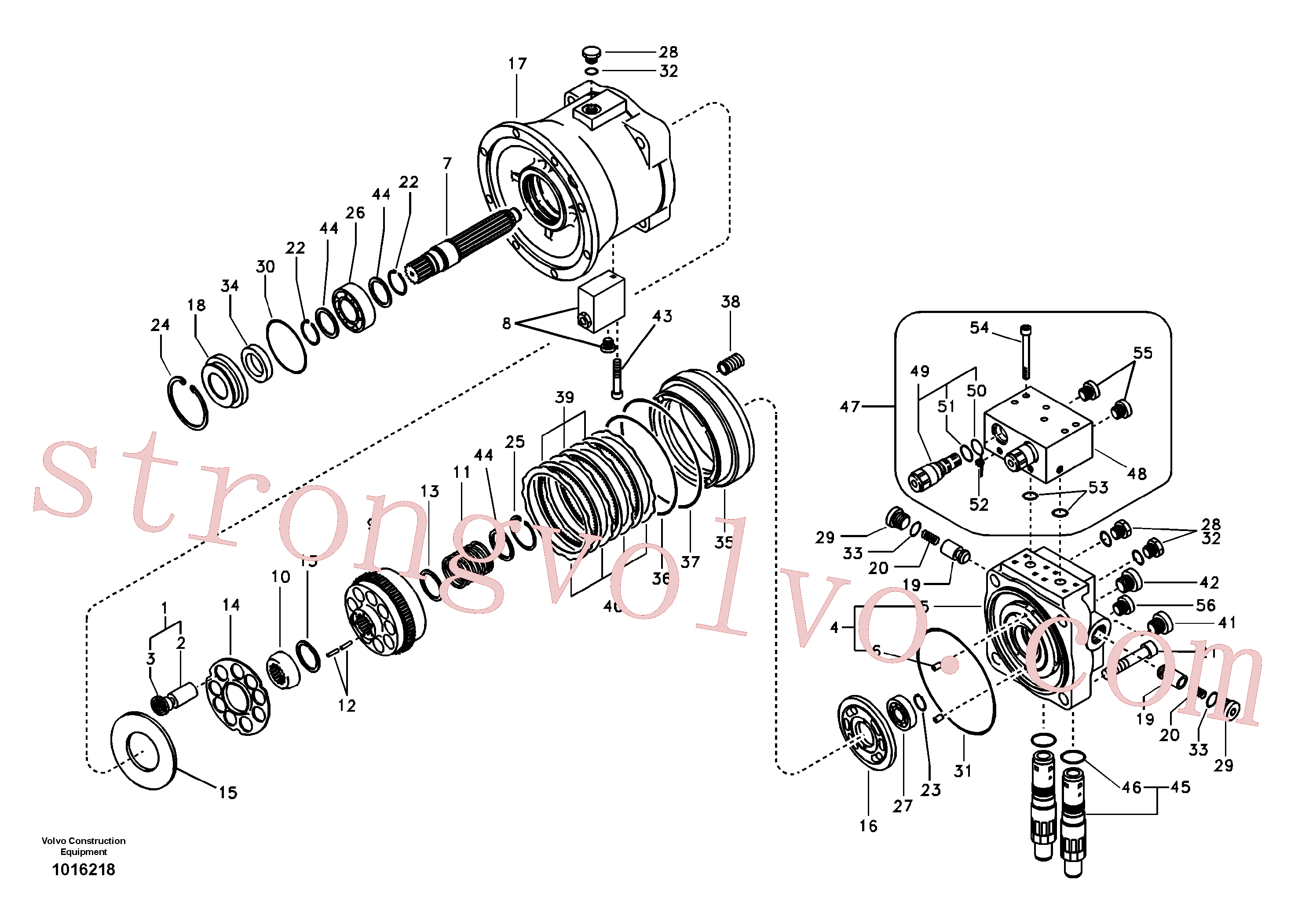 SA8230-26570 Volvo Motor de rotação(1016218 Montagem)
