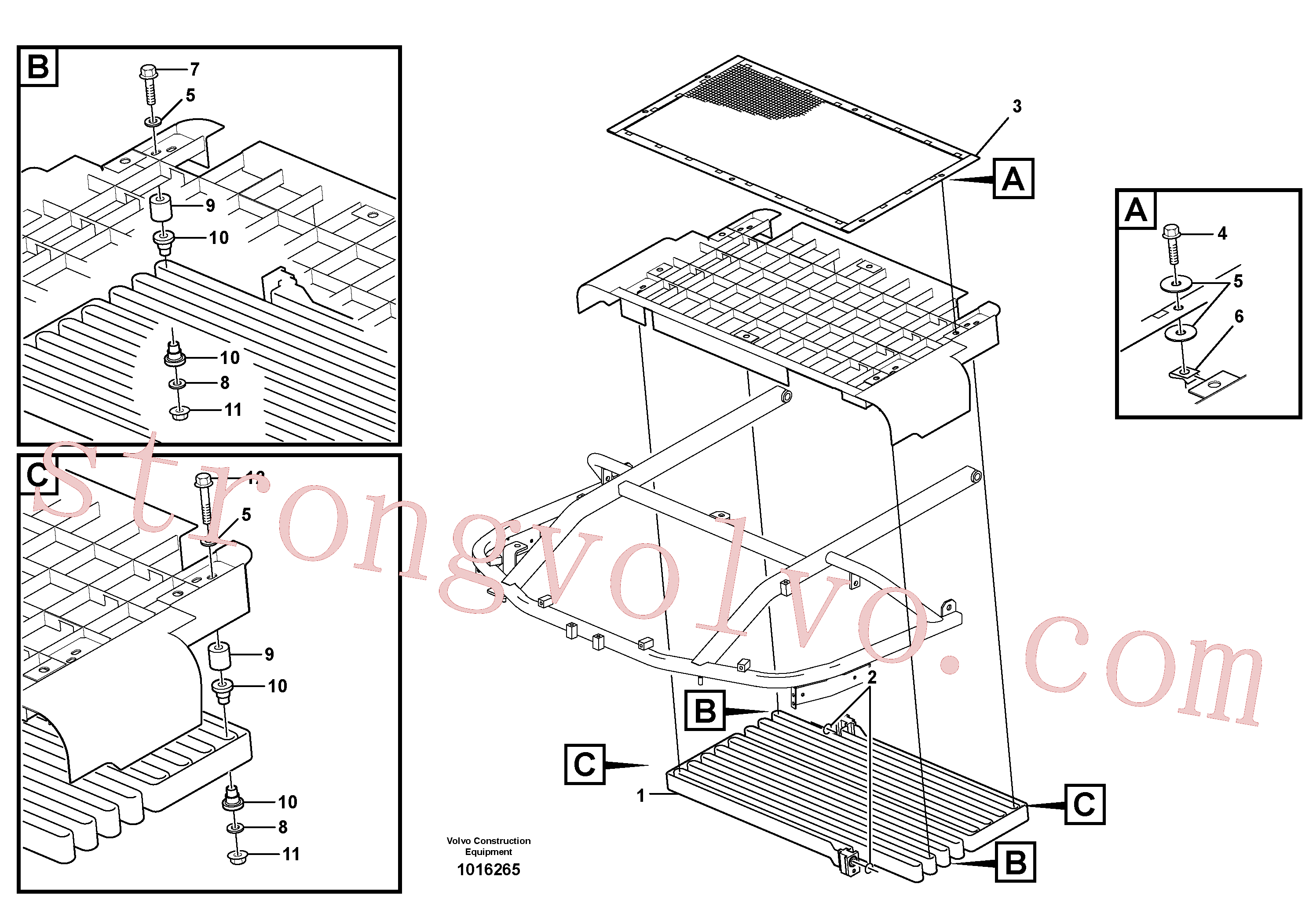 China Made VOE60113250 Parafuso flangeado Volvo Acessórios para escavadeira