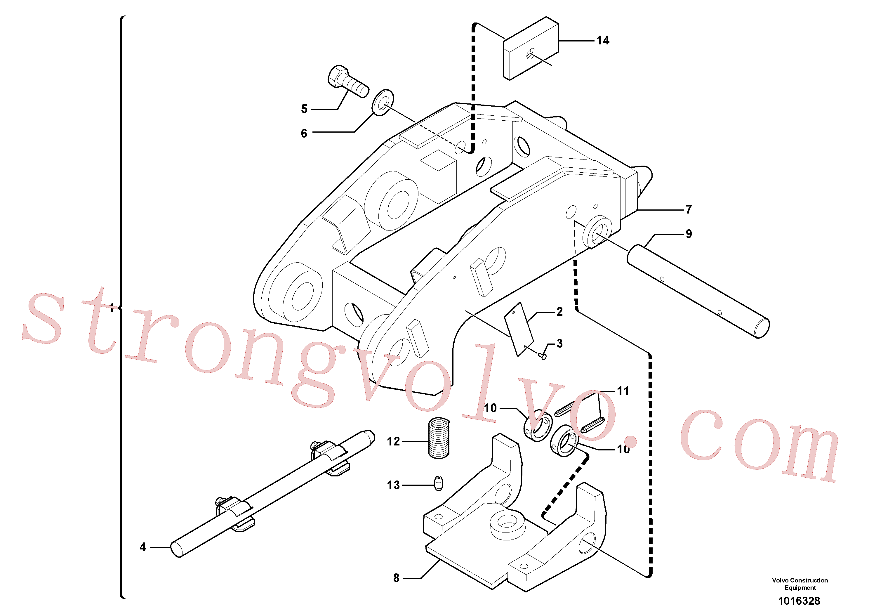 VOE11803858 Volvo Suporte de ferramentas / comando mecânico(1016328 Montagem)