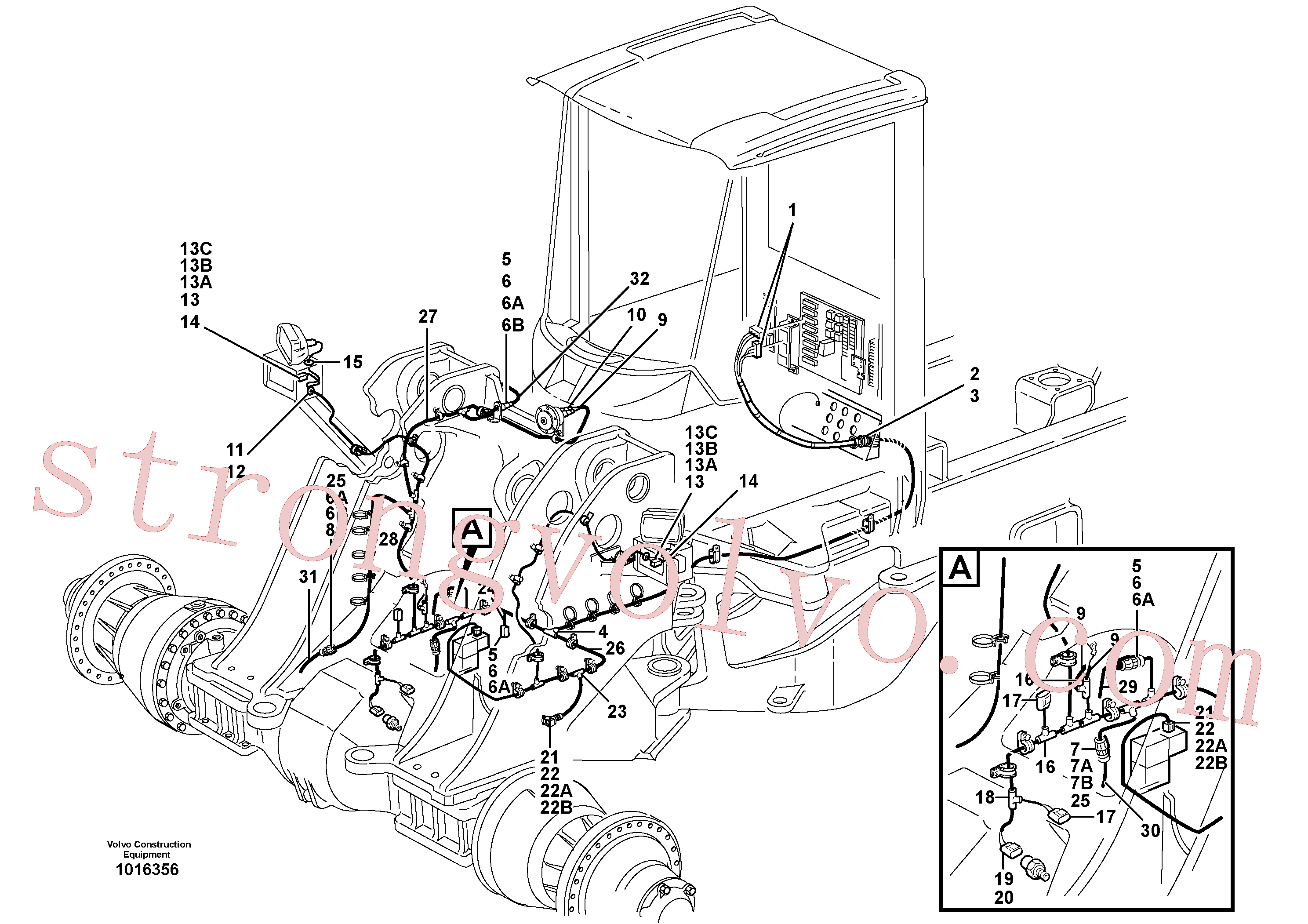 VOE4803748 Volvo Cablagem, dianteira(1016356 Montagem)