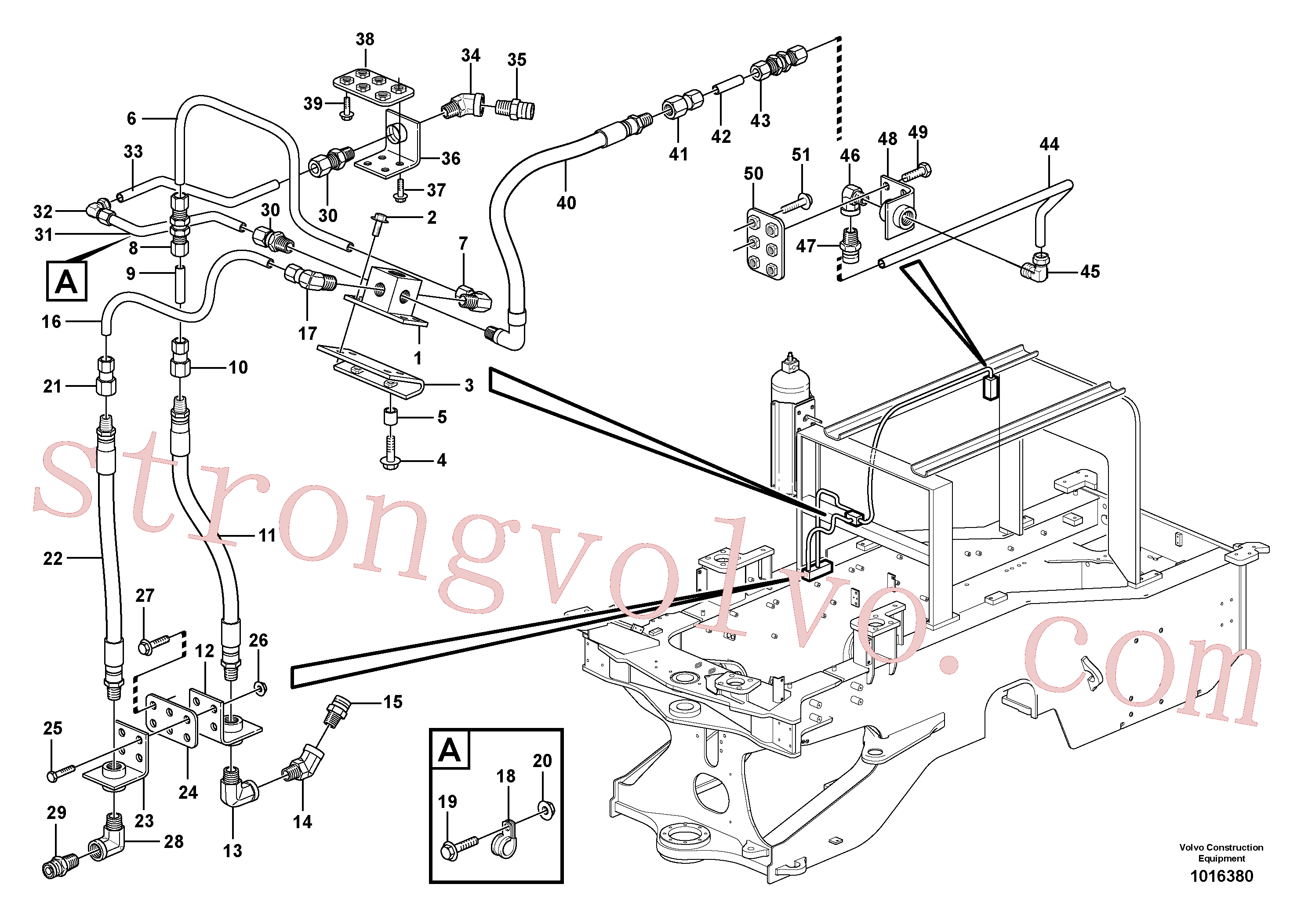 VOE11301784 Volvo Sistema de extinção(1016380 Montagem)